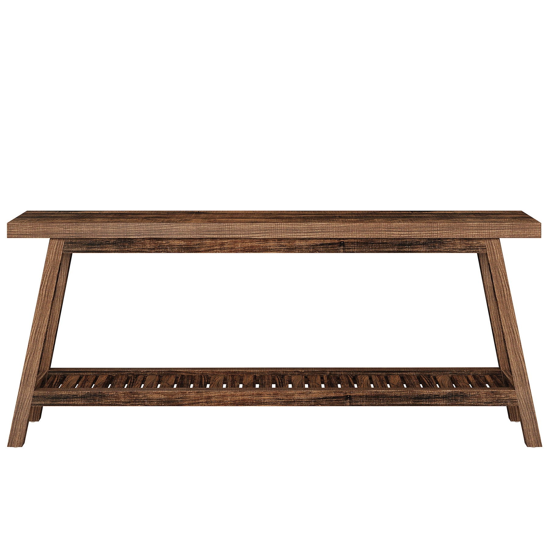 Extra Long Console Table With 2 Tier Open Storage