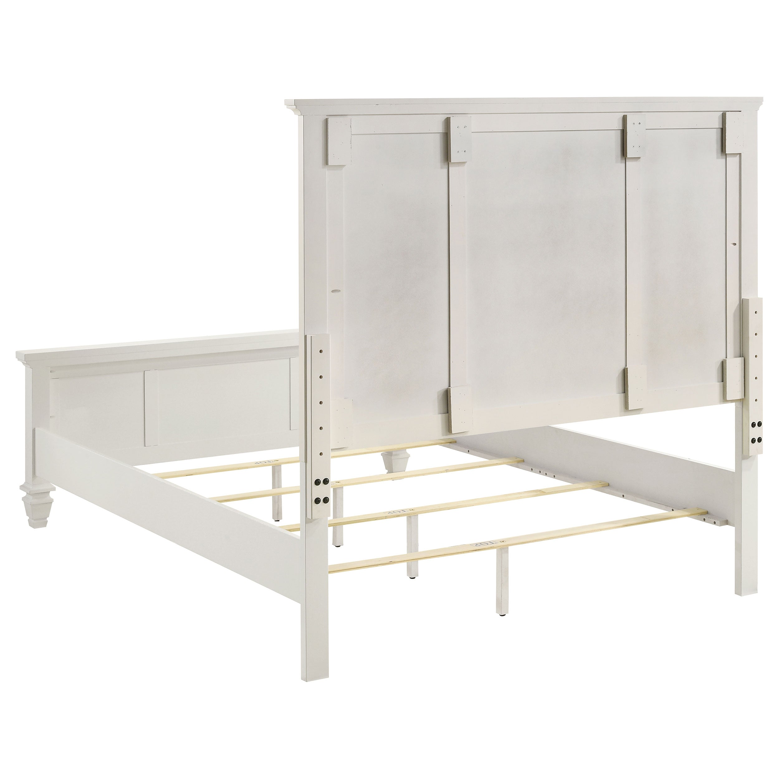 Sandy Beach Wood Queen Panel Bed Cream White-CoasterEssence