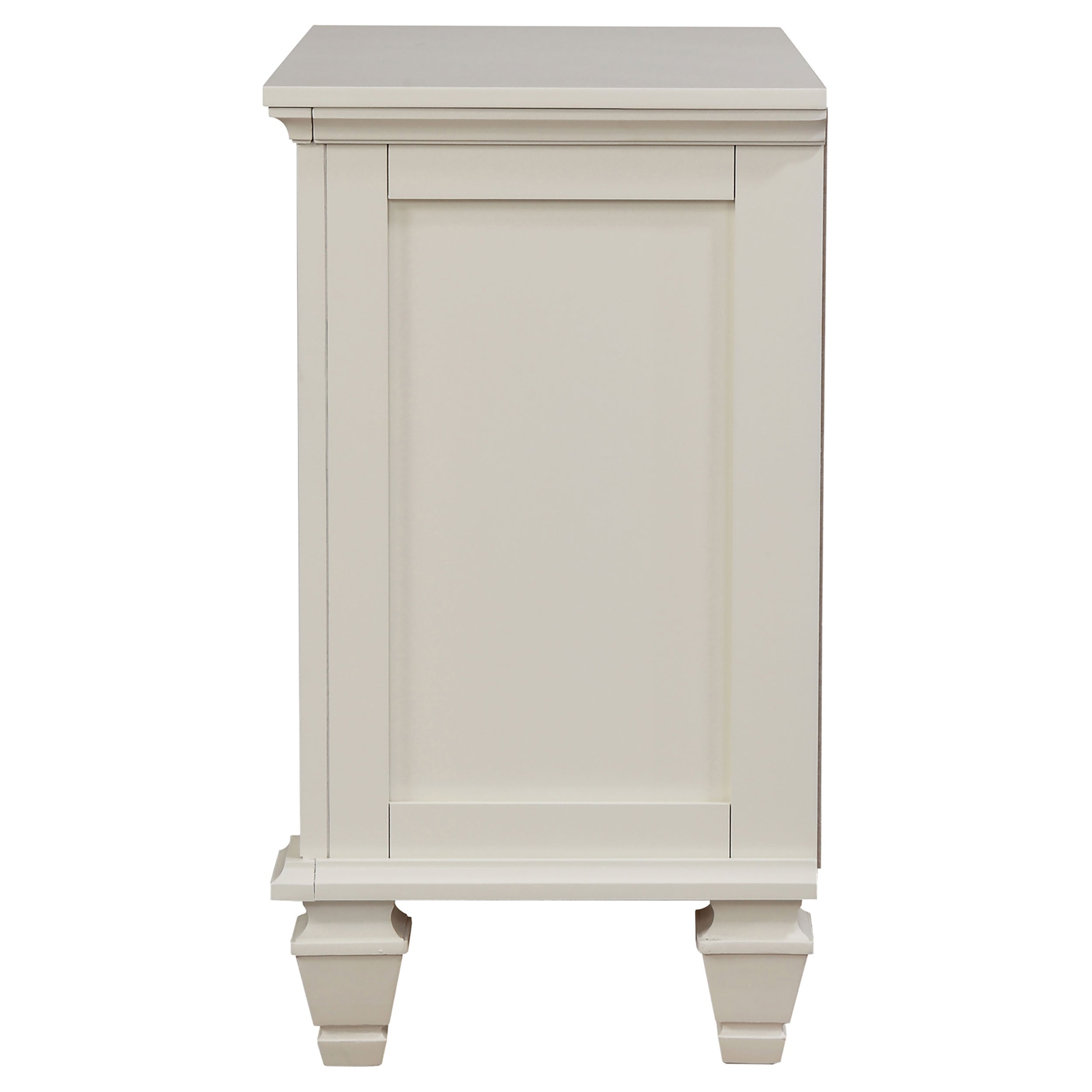 Sandy Beach 3-drawer Nightstand Cream White-CoasterEssence