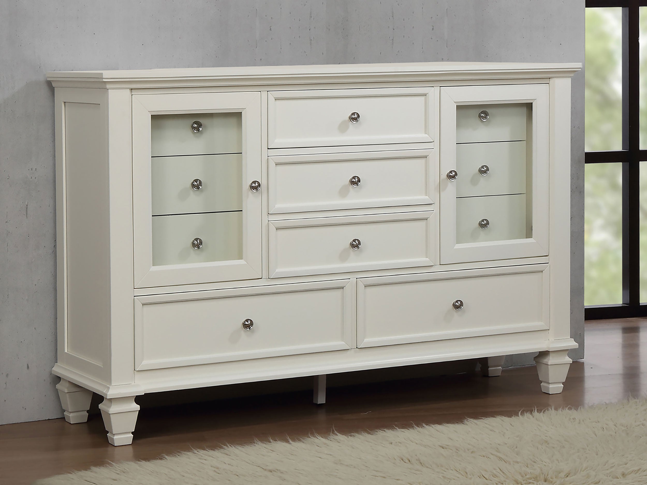 Sandy Beach 11-drawer Dresser Cream White-CoasterEssence