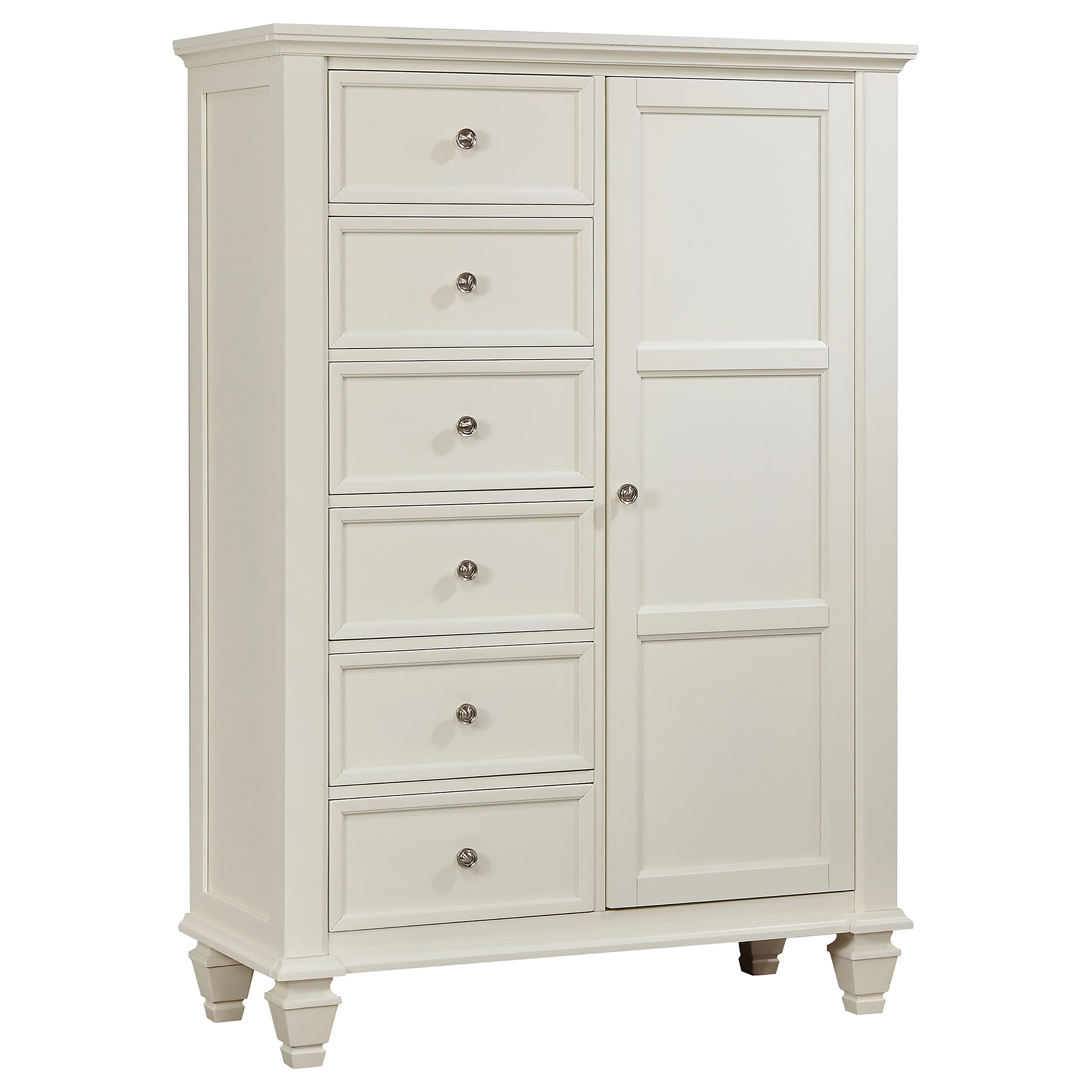 Sandy Beach 8-drawer Door Chest Cream White-CoasterEssence