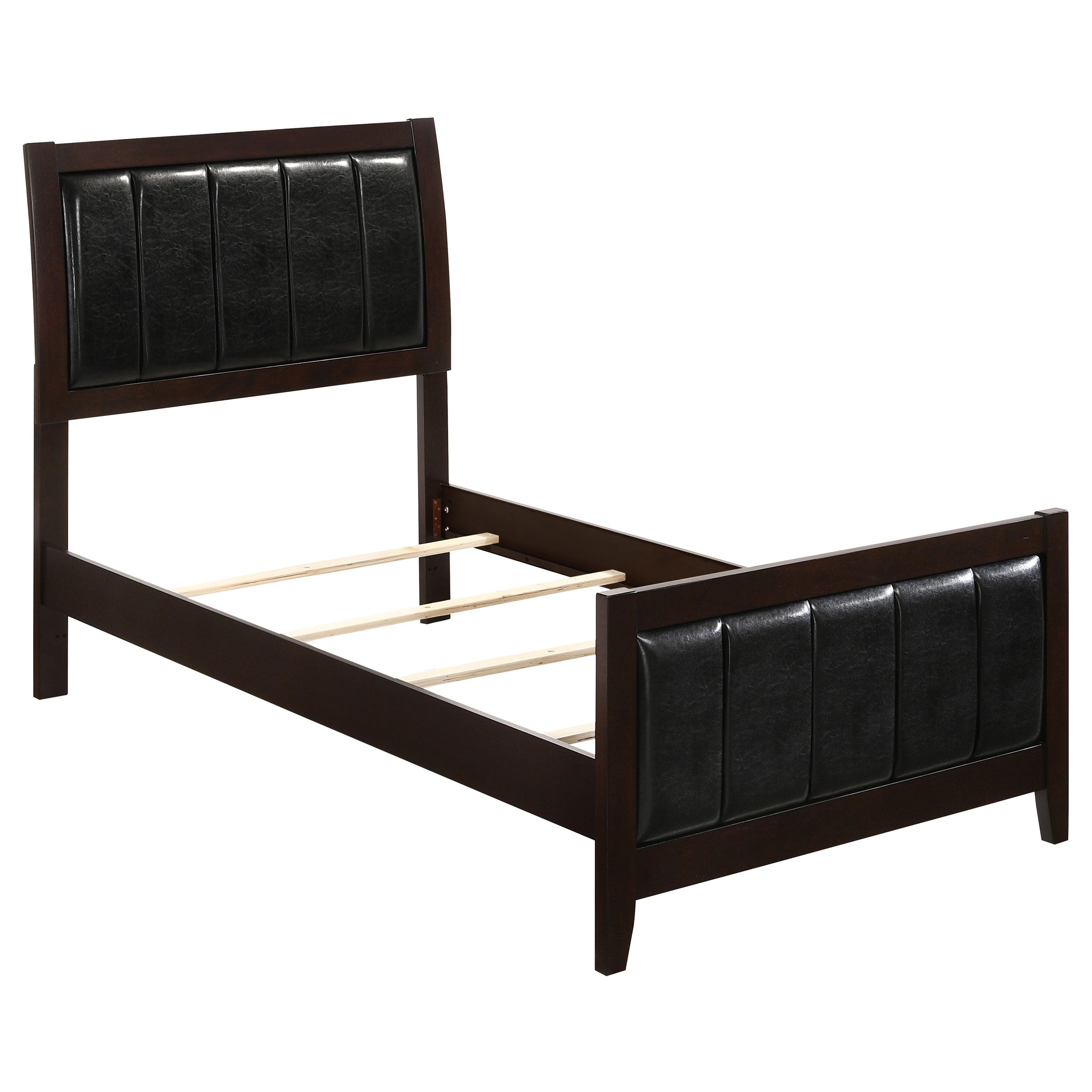Carlton Wood Twin Panel Bed Cappuccino-CoasterEveryday