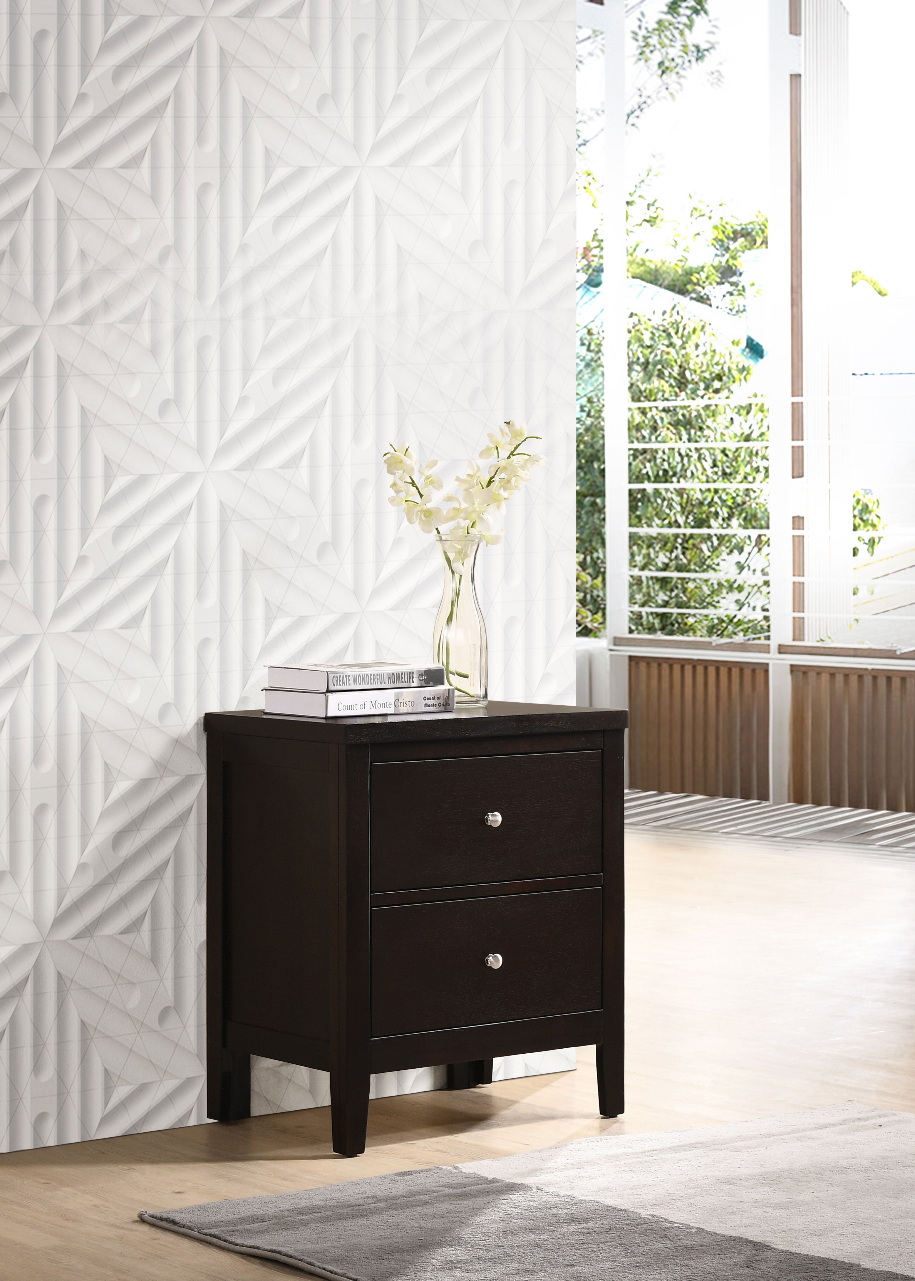 Carlton 2-drawer Nightstand Cappuccino-CoasterEveryday
