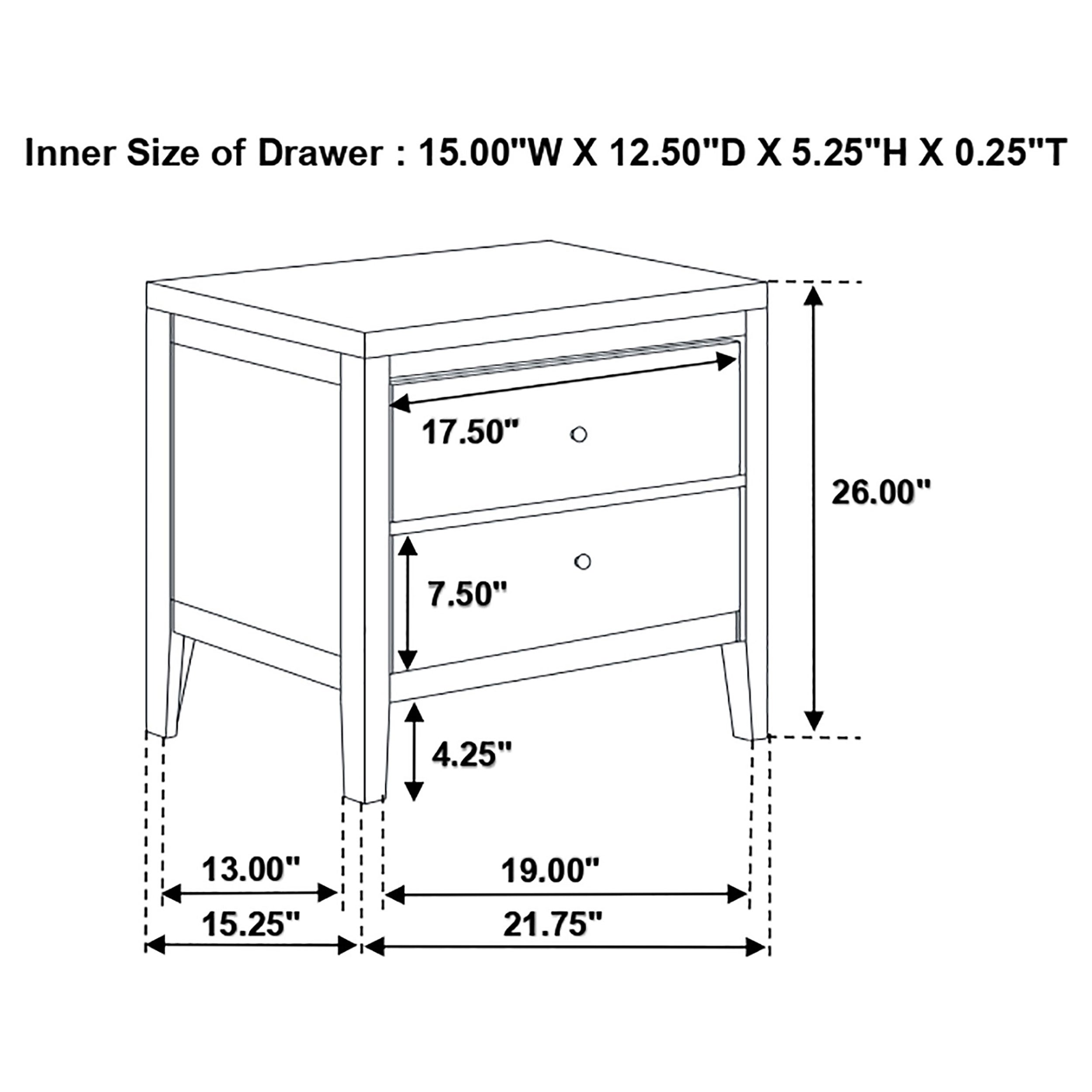 Carlton 2-drawer Nightstand Cappuccino-CoasterEveryday