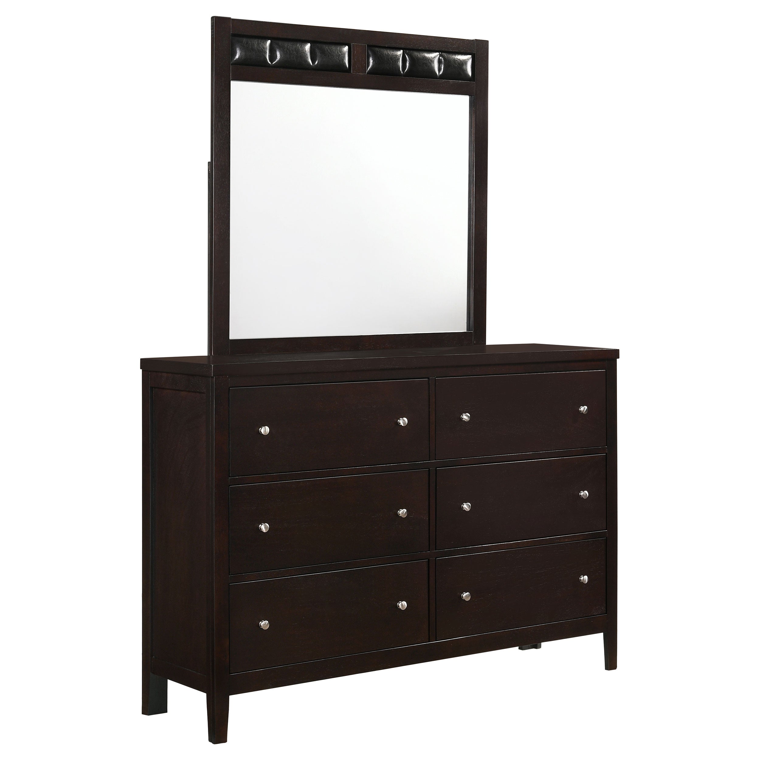 Carlton 6-drawer Dresser with Mirror Cappuccino-CoasterEveryday