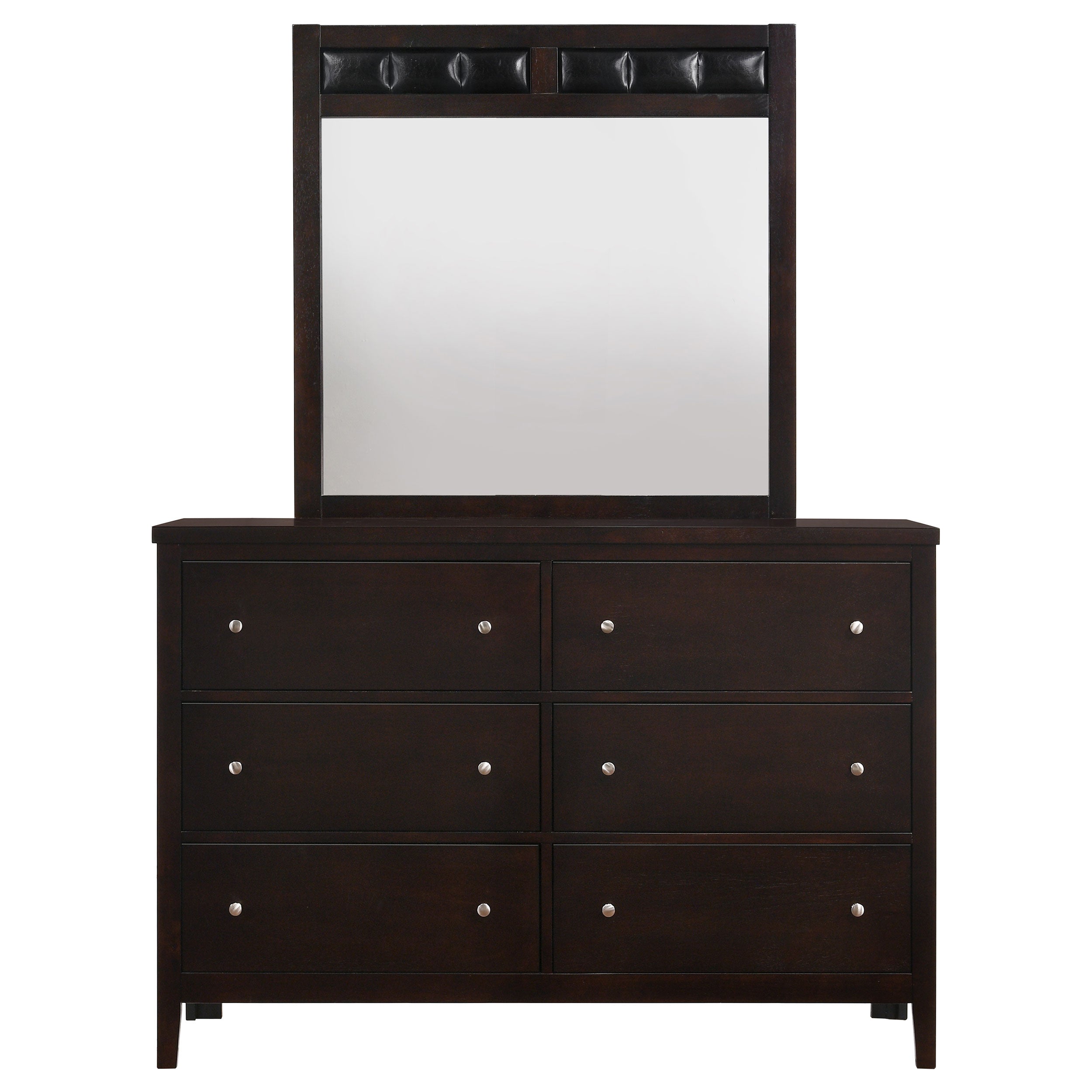 Carlton 6-drawer Dresser with Mirror Cappuccino-CoasterEveryday