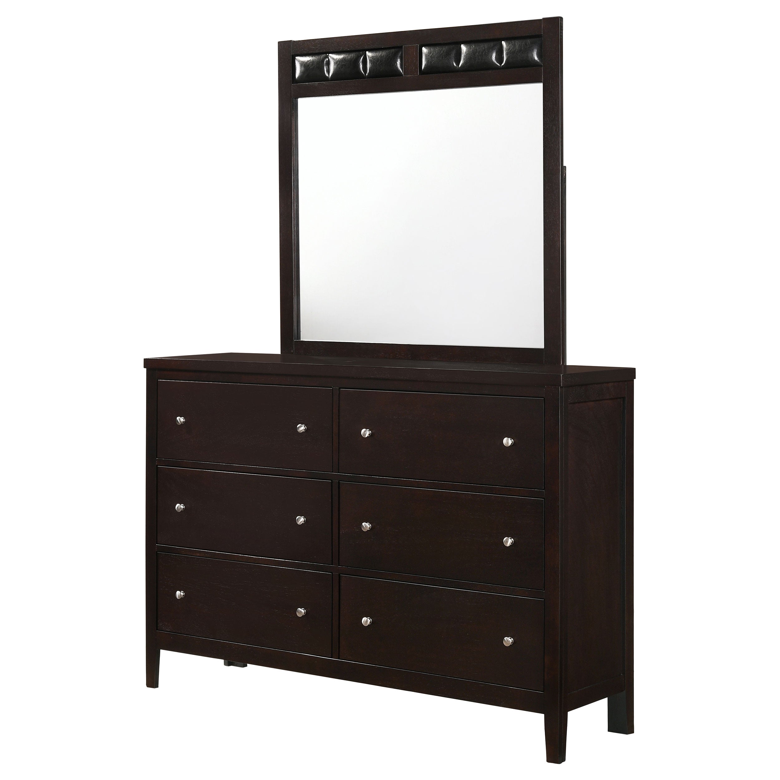 Carlton 6-drawer Dresser with Mirror Cappuccino-CoasterEveryday
