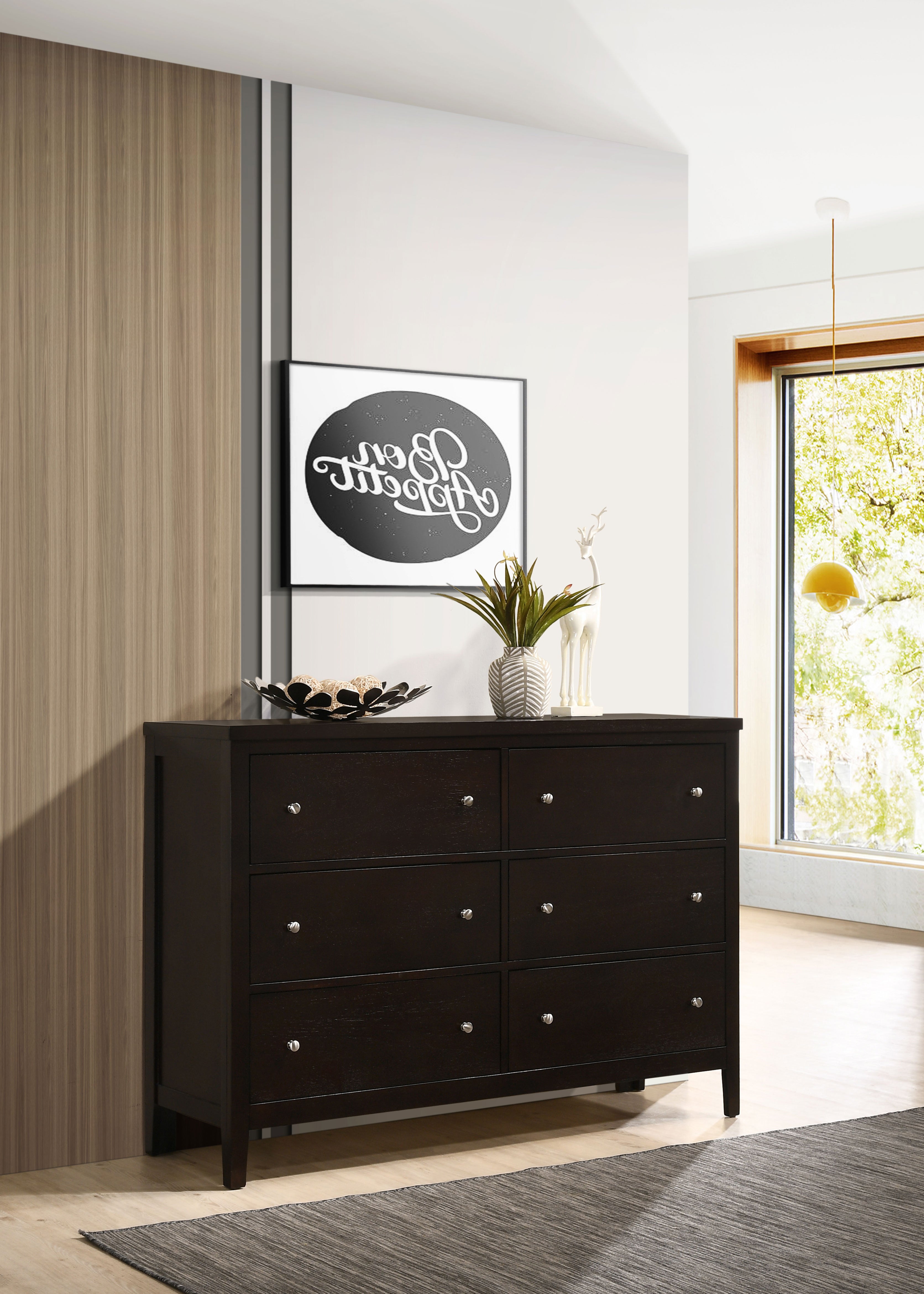 Carlton 6-drawer Dresser Cappuccino-CoasterEveryday