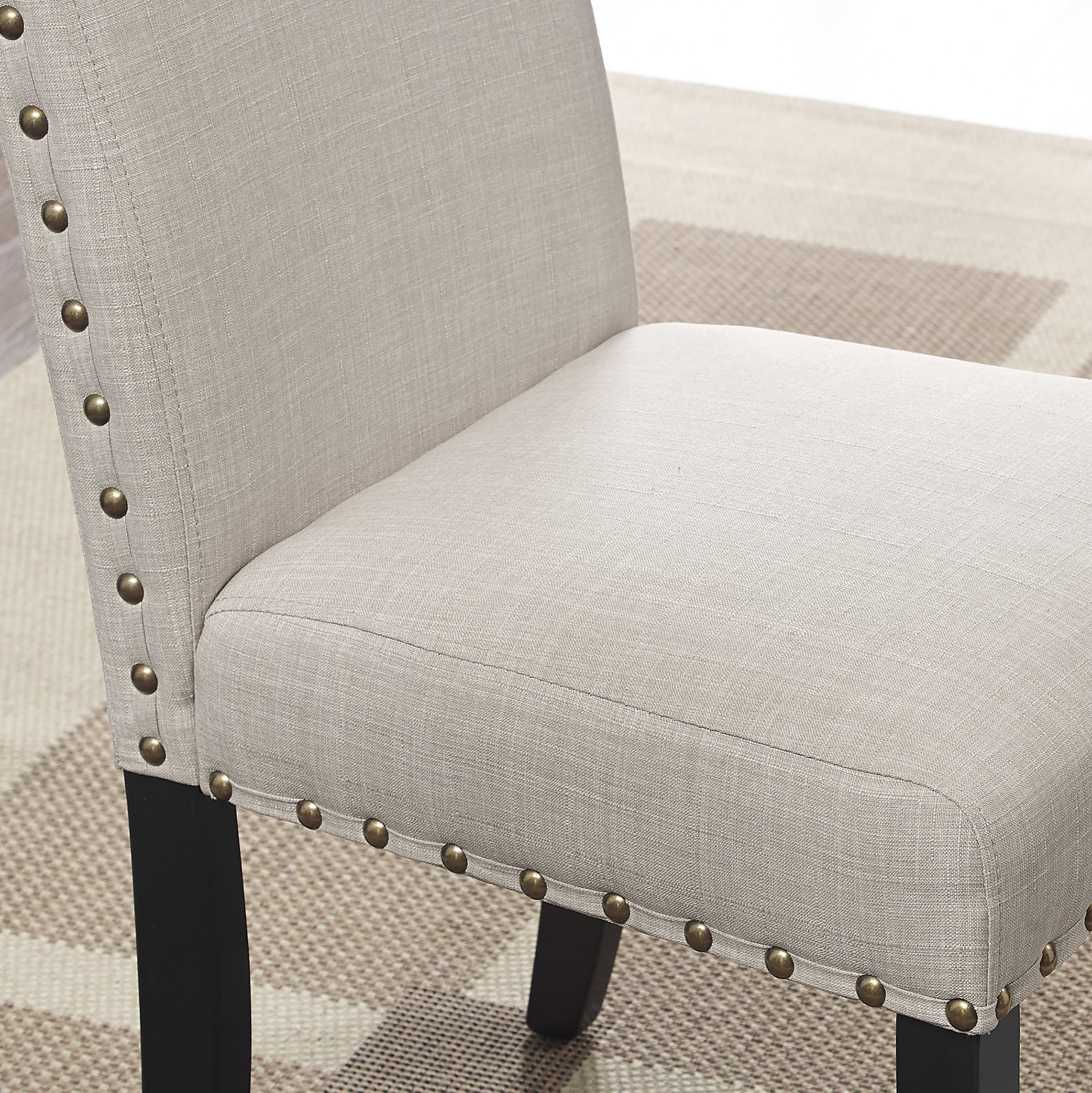 Eleanor Upholstered Dining Chairs with Nailhead Trim - Set of 2