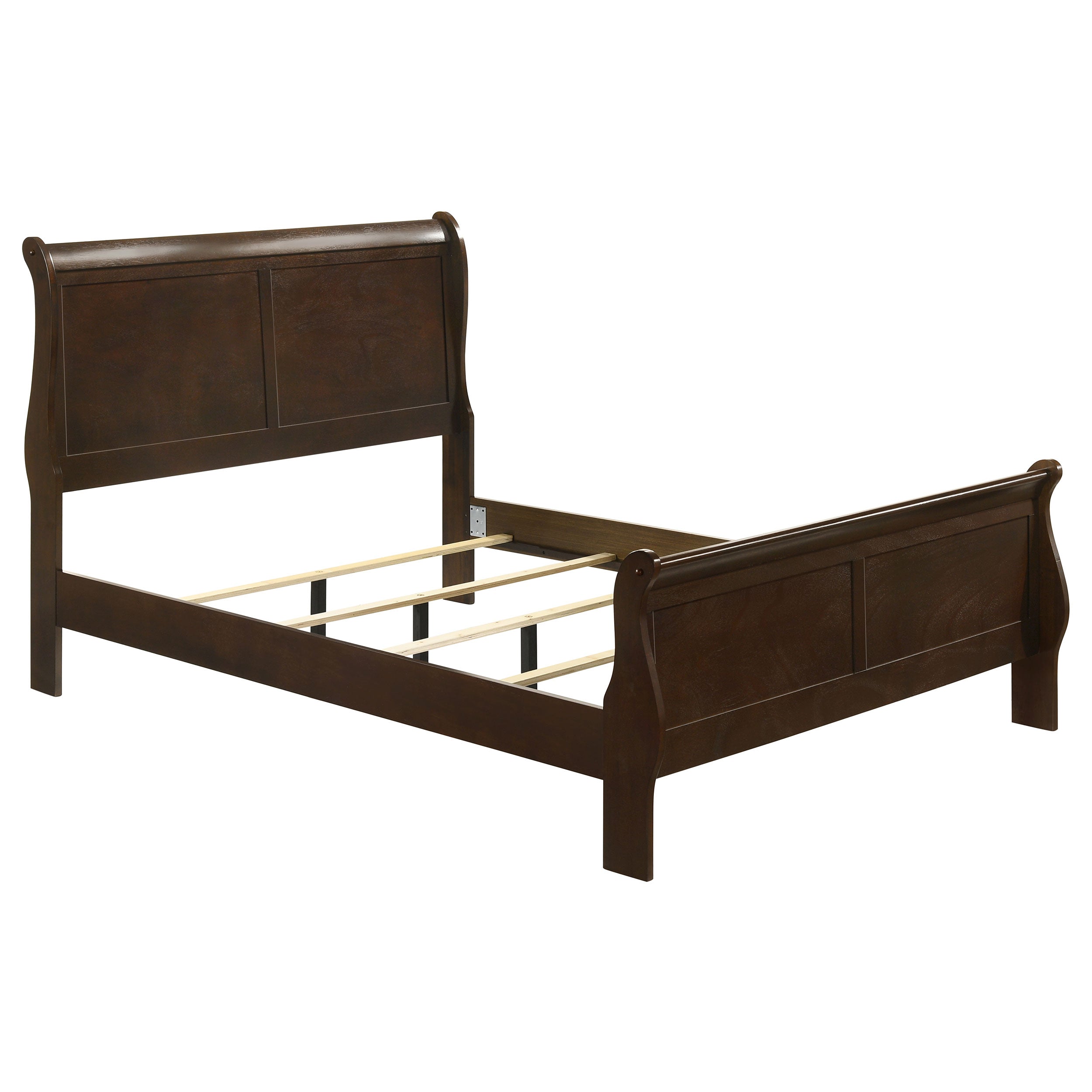 Louis Philippe Wood Full Sleigh Bed Cappuccino-CoasterEveryday