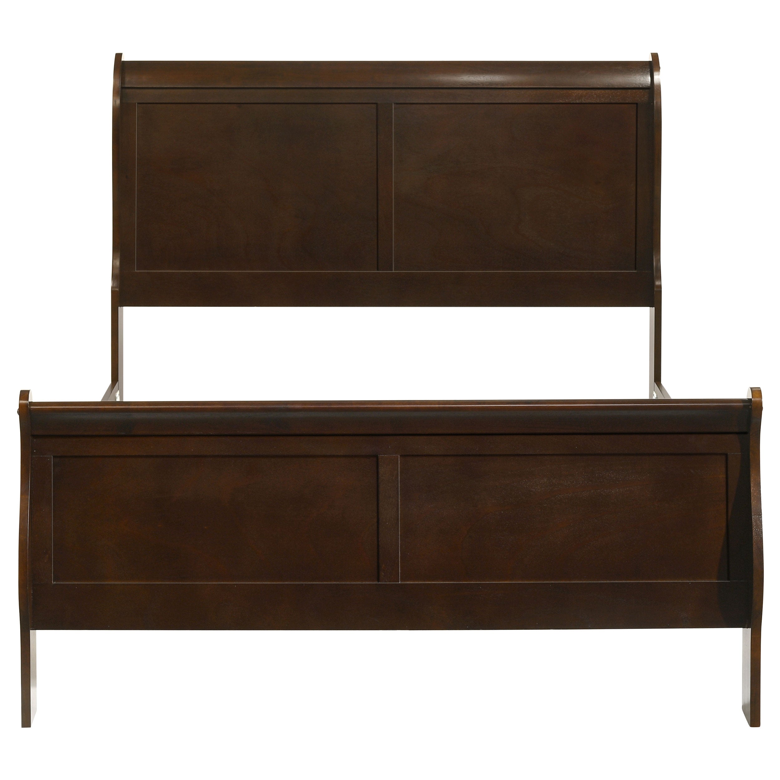 Louis Philippe Wood Full Sleigh Bed Cappuccino-CoasterEveryday