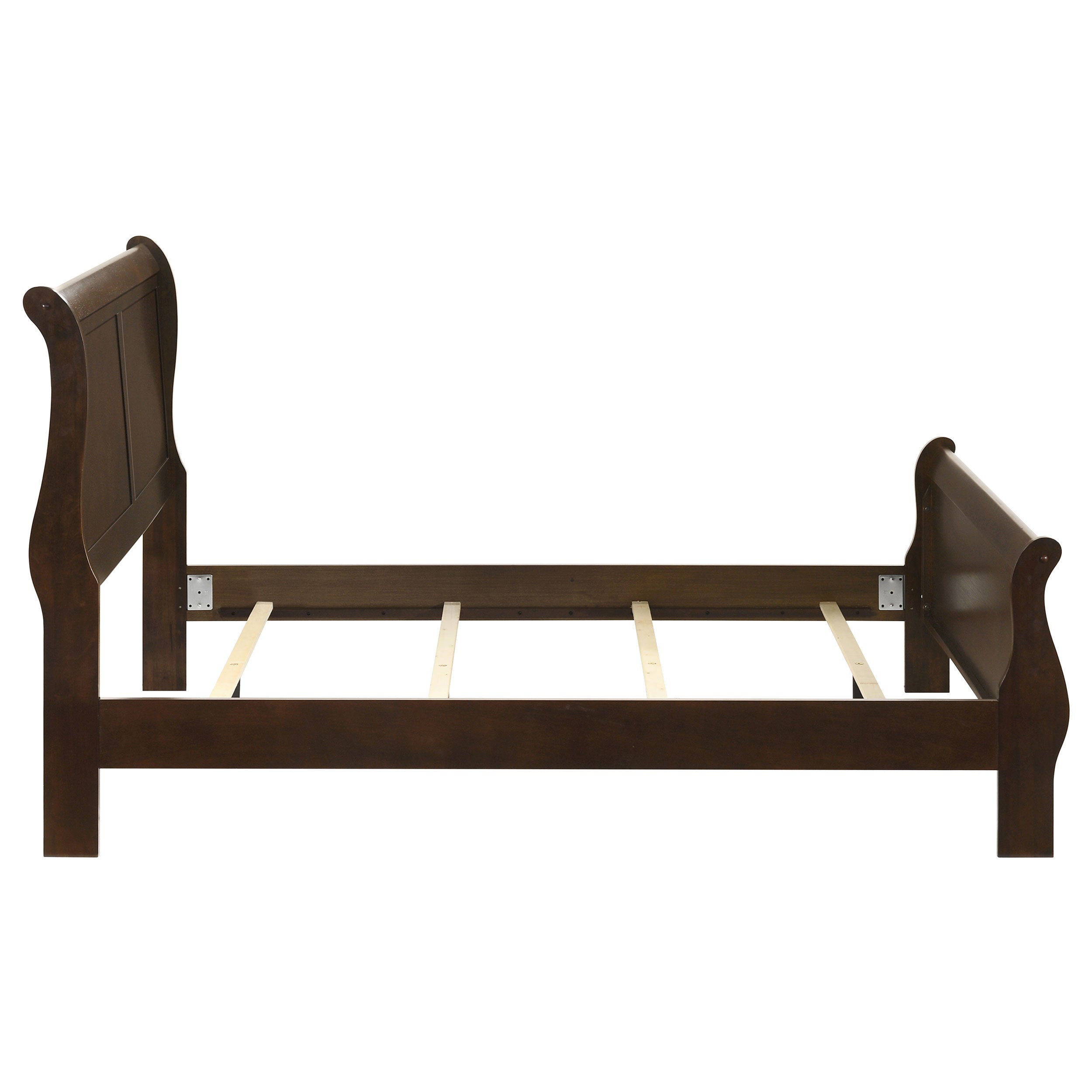 Louis Philippe Wood Full Sleigh Bed Cappuccino-CoasterEveryday