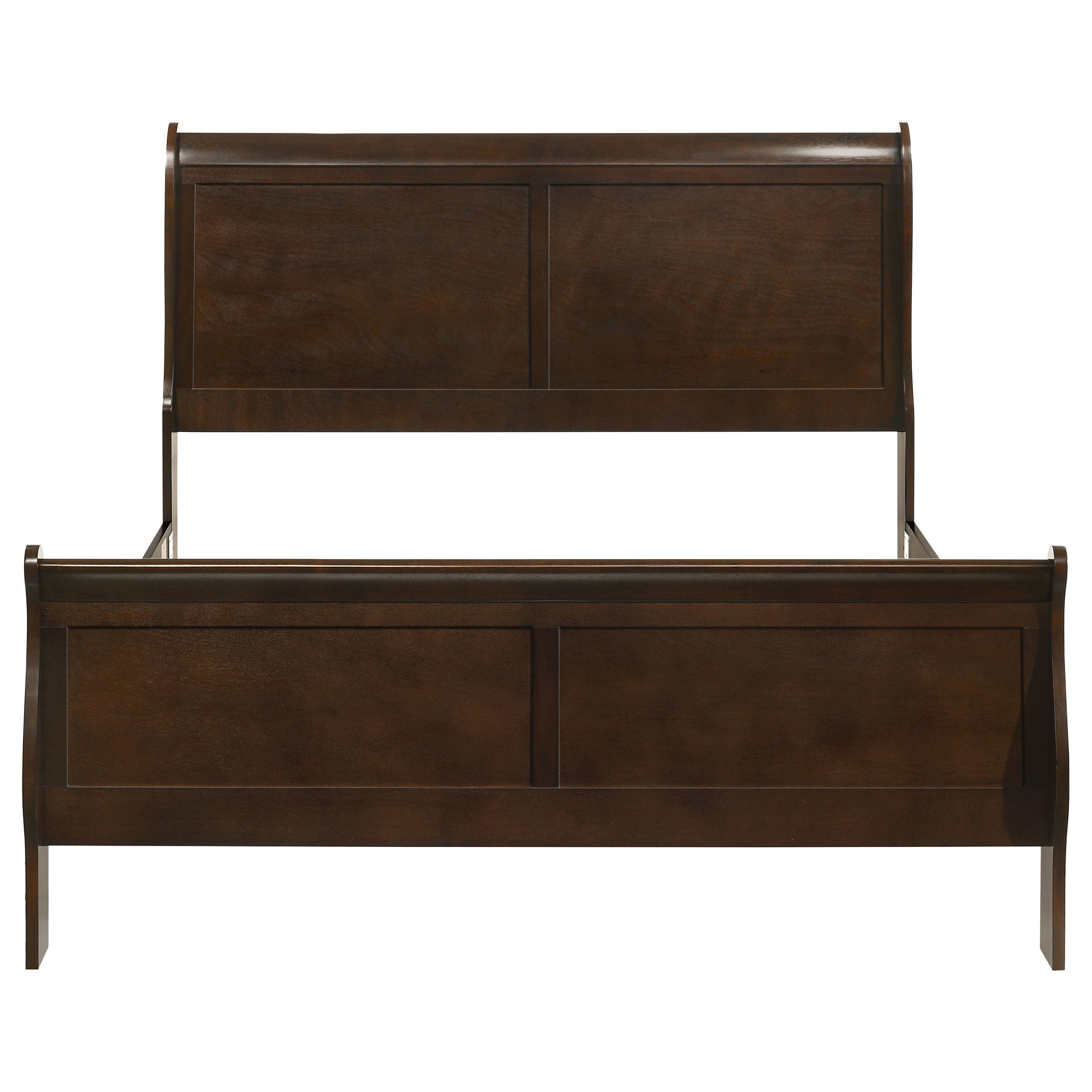 Louis Philippe Wood Queen Sleigh Bed Cappuccino-CoasterEveryday