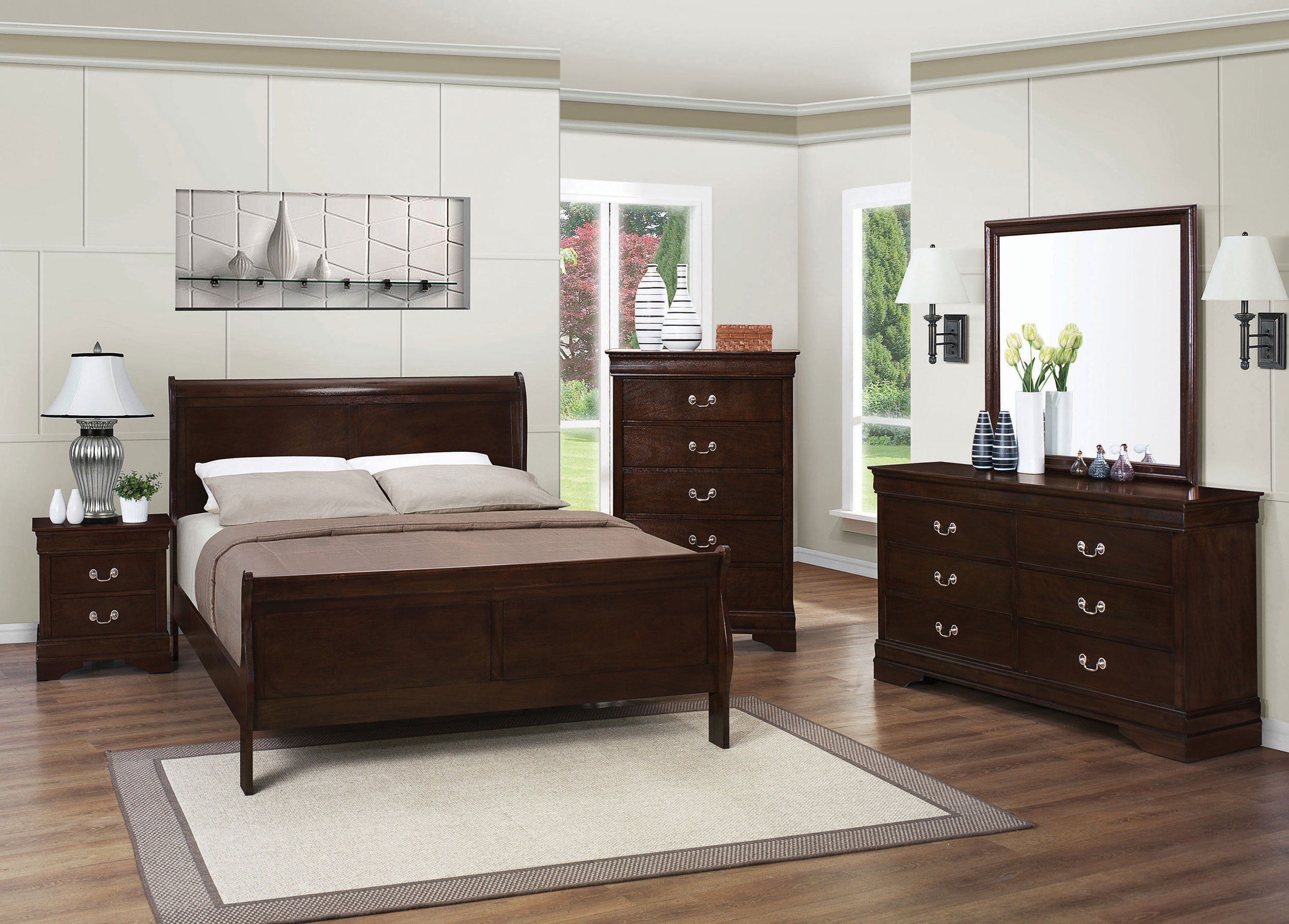 Louis Philippe 2-drawer Nightstand Cappuccino-CoasterEveryday