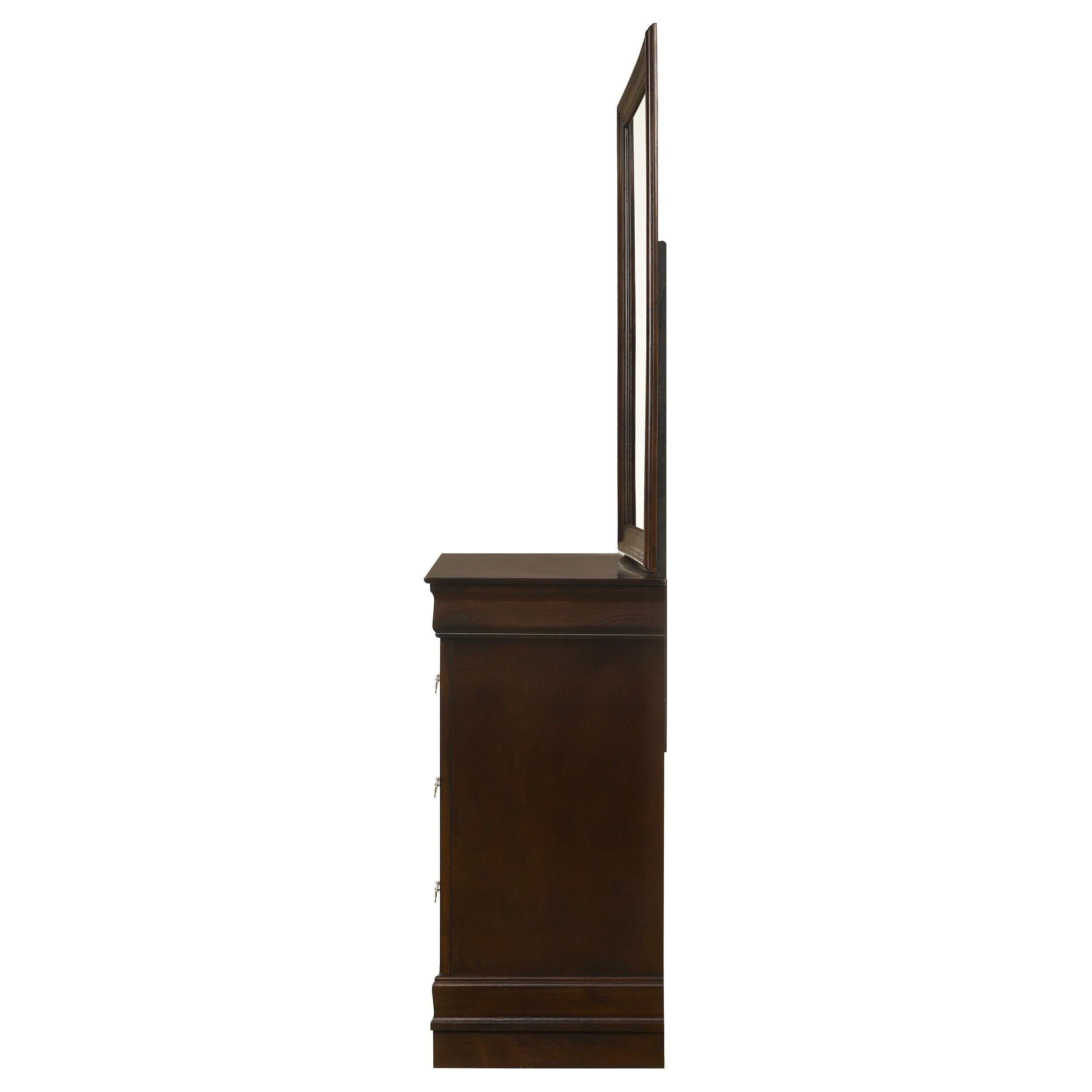 Louis Philippe 6-drawer Dresser with Mirror Cappuccino-CoasterEveryday
