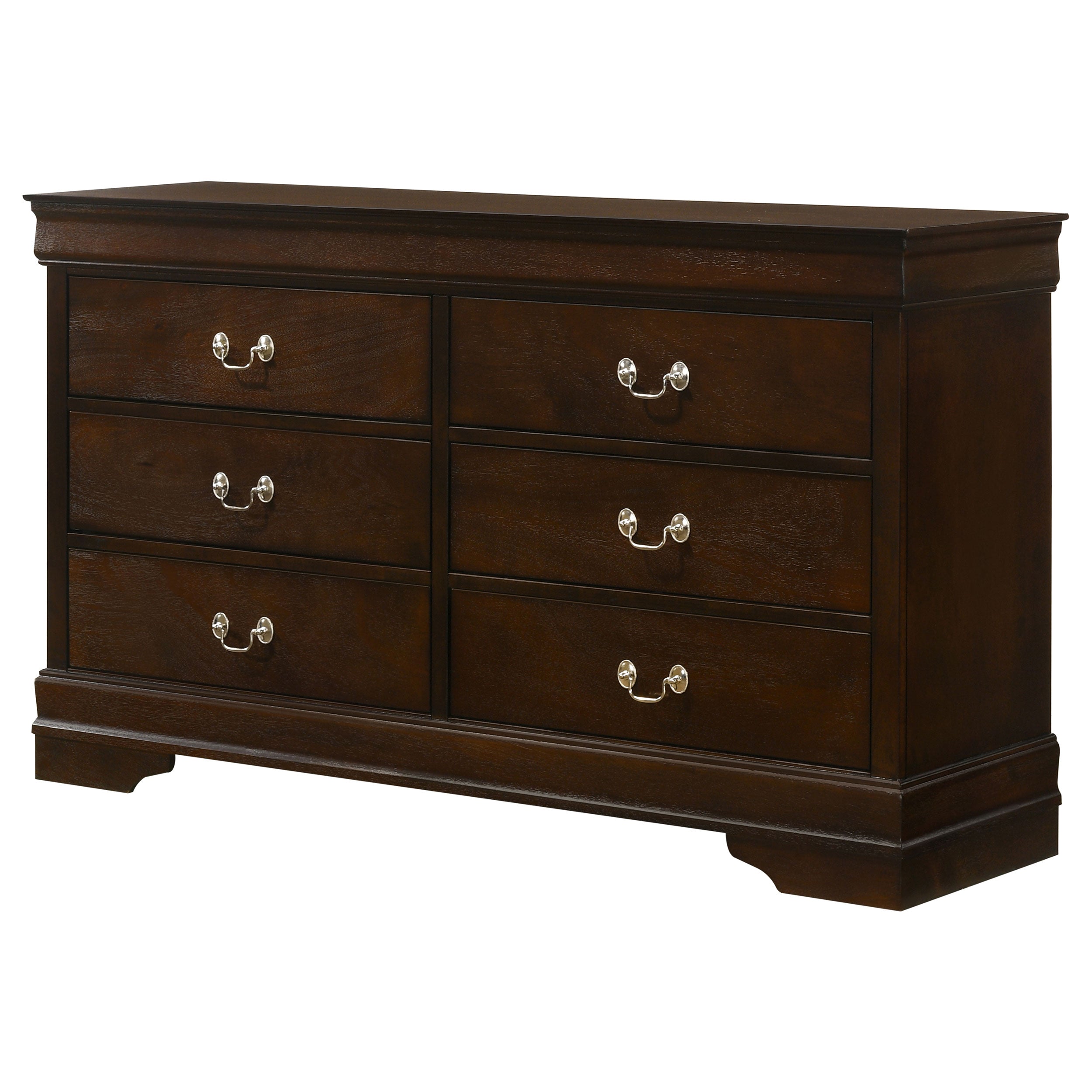 Louis Philippe 6-drawer Dresser Cappuccino-CoasterEveryday