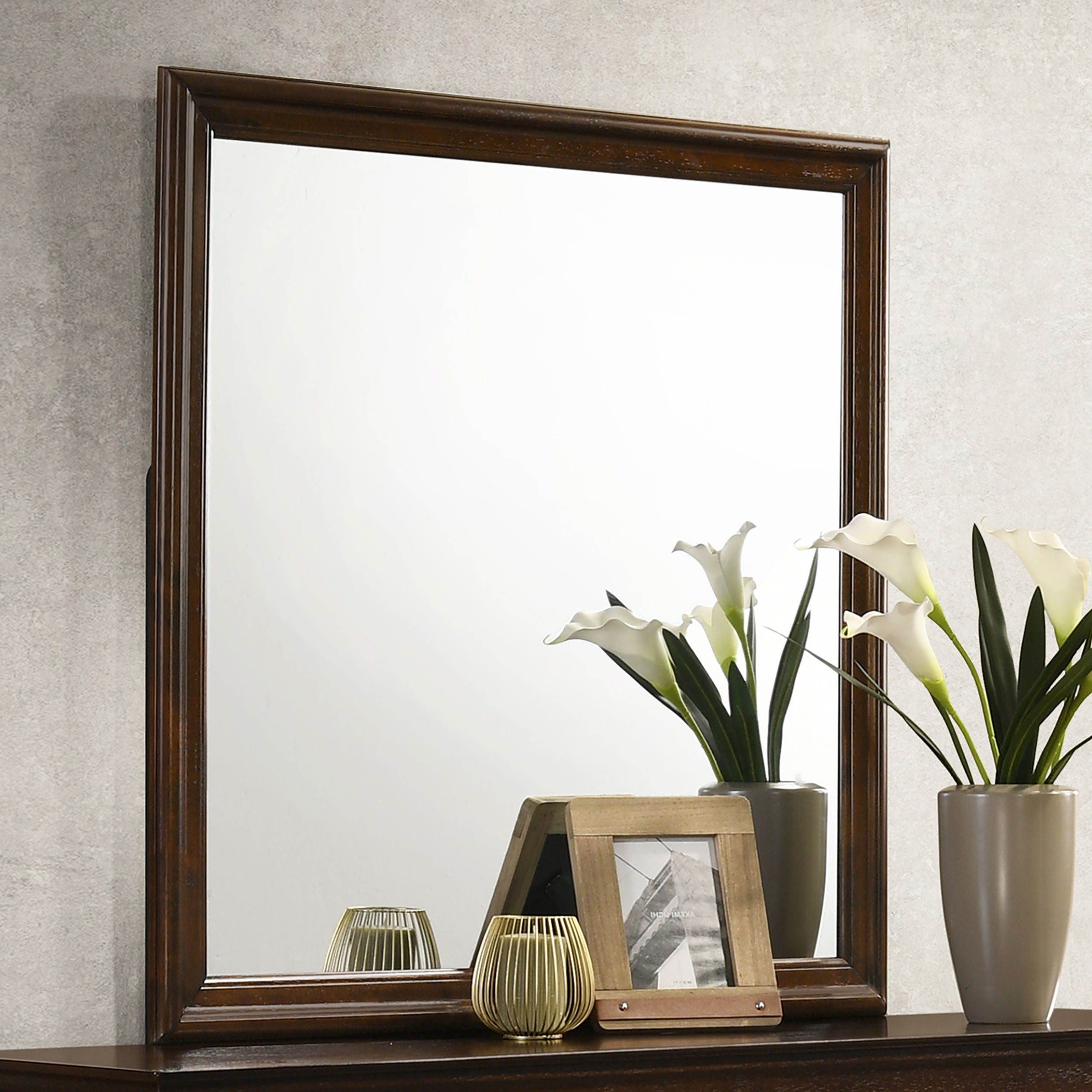 Louis Philippe Dresser Mirror Cappuccino-CoasterEveryday