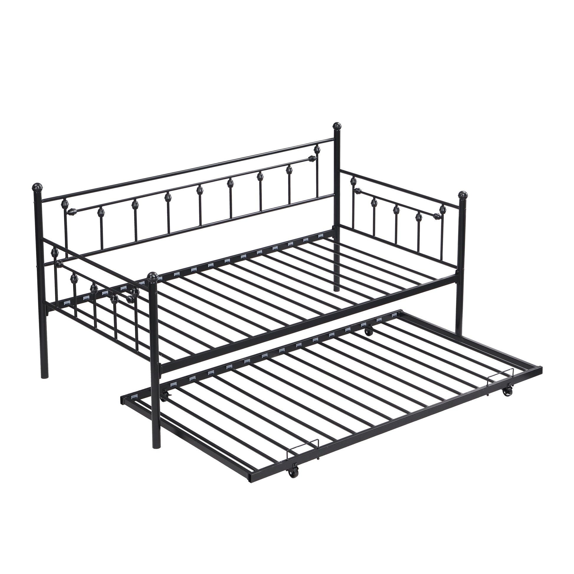 Twin Daybed With Trundle - Black - Best Buy Furniture