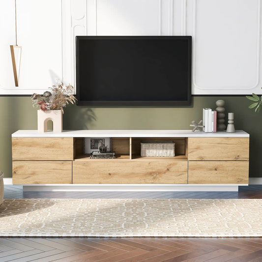 Modern TV stand 70'' Media Console with Multi-Functional Storage - Best Buy Furniture