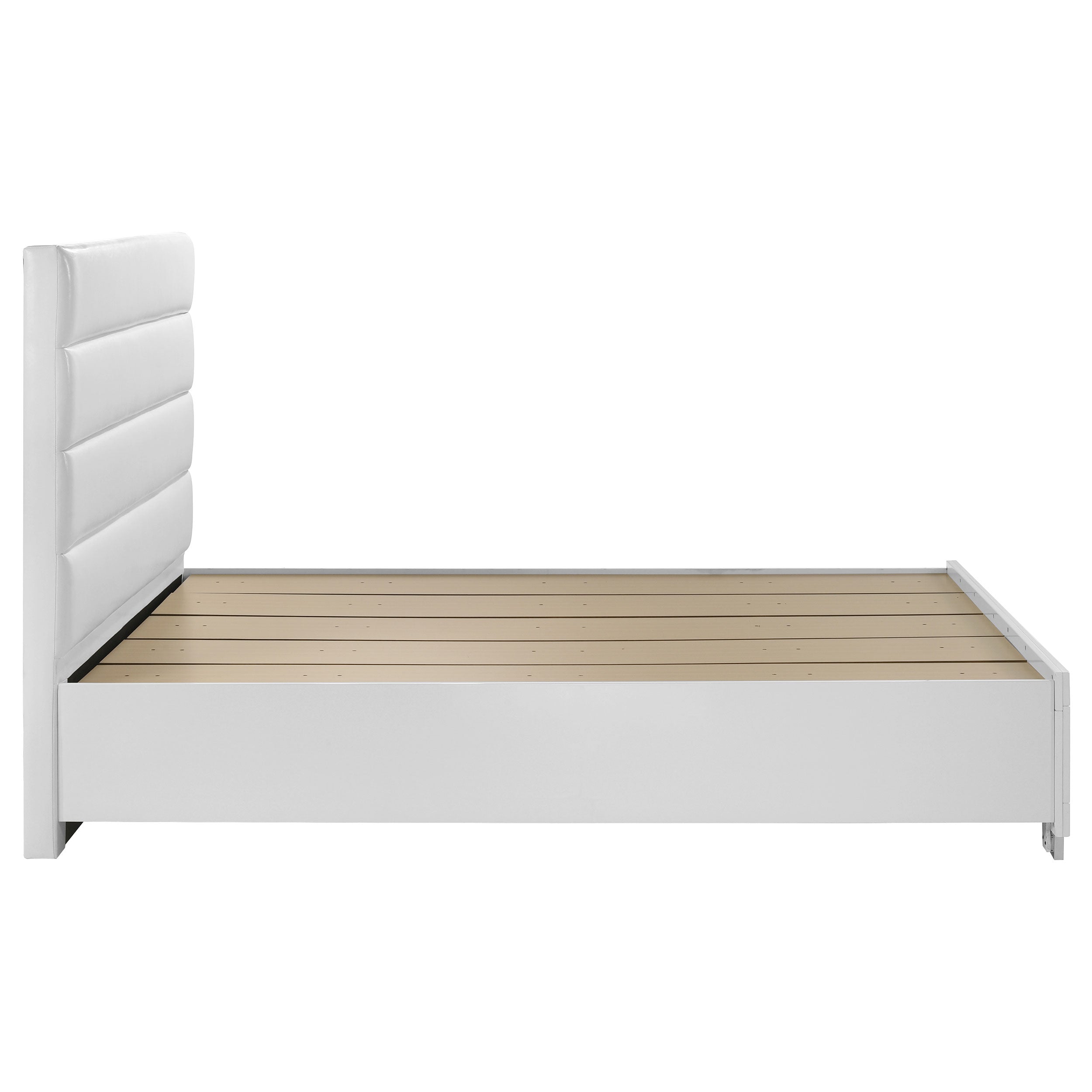Felicity Queen Storage Bed White High Gloss-