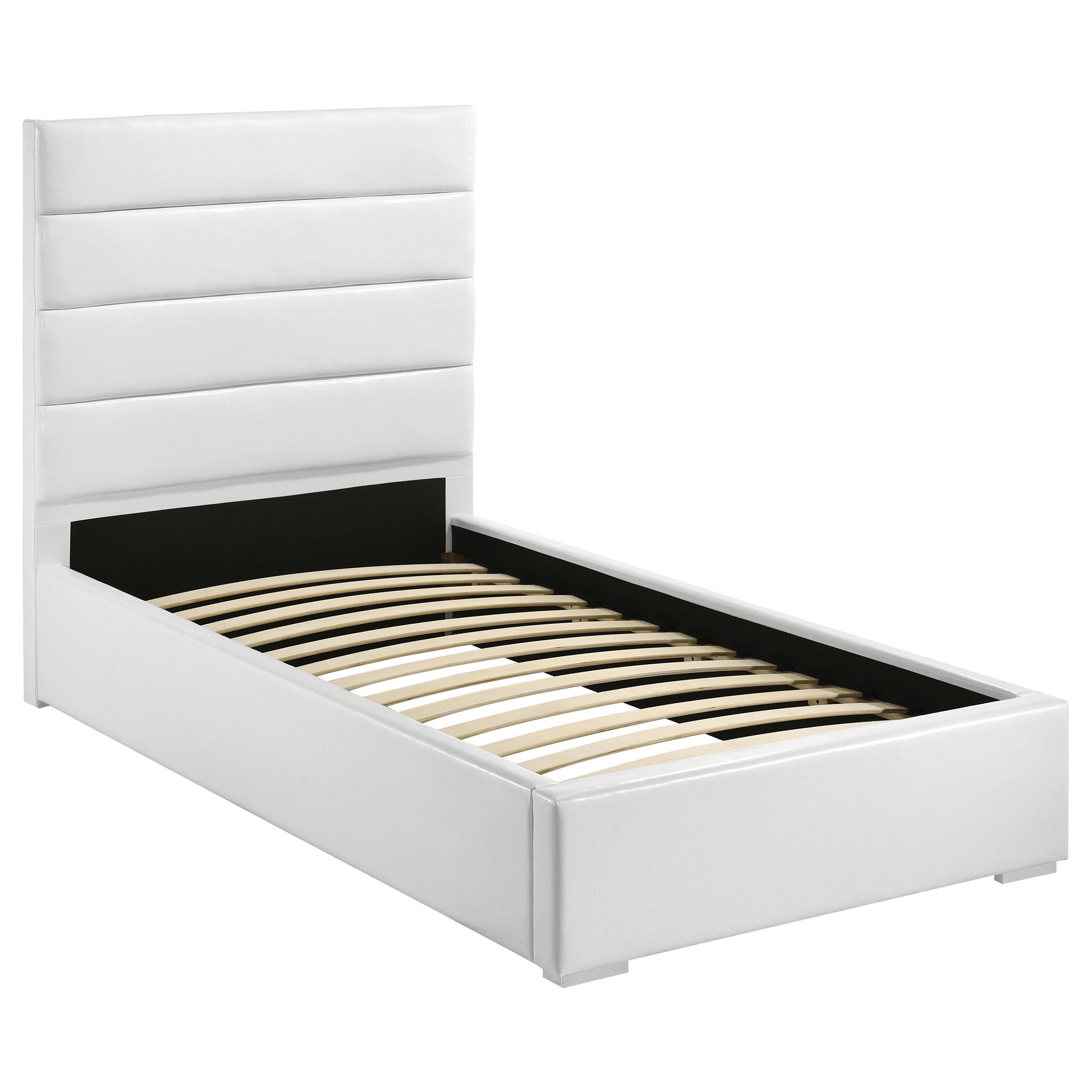 Felicity 53-inch Upholstered Twin Platform Bed White-