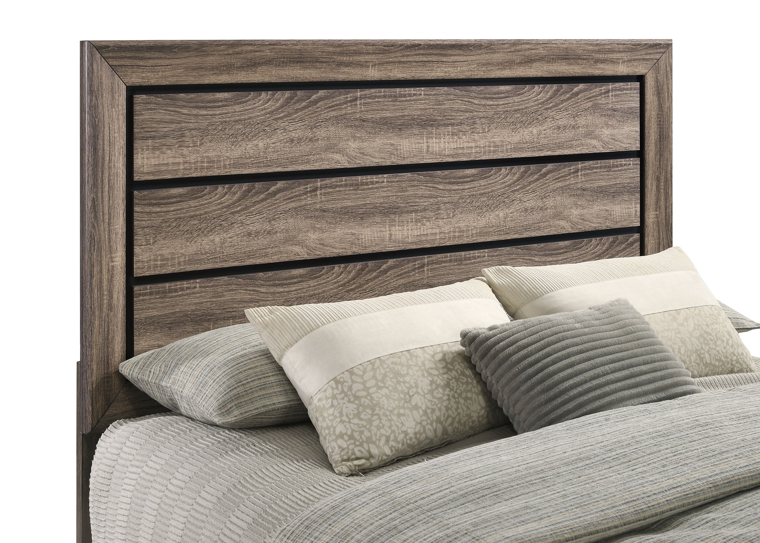 Kauffman Wood Queen Storage Panel Bed Washed Taupe-CoasterEveryday