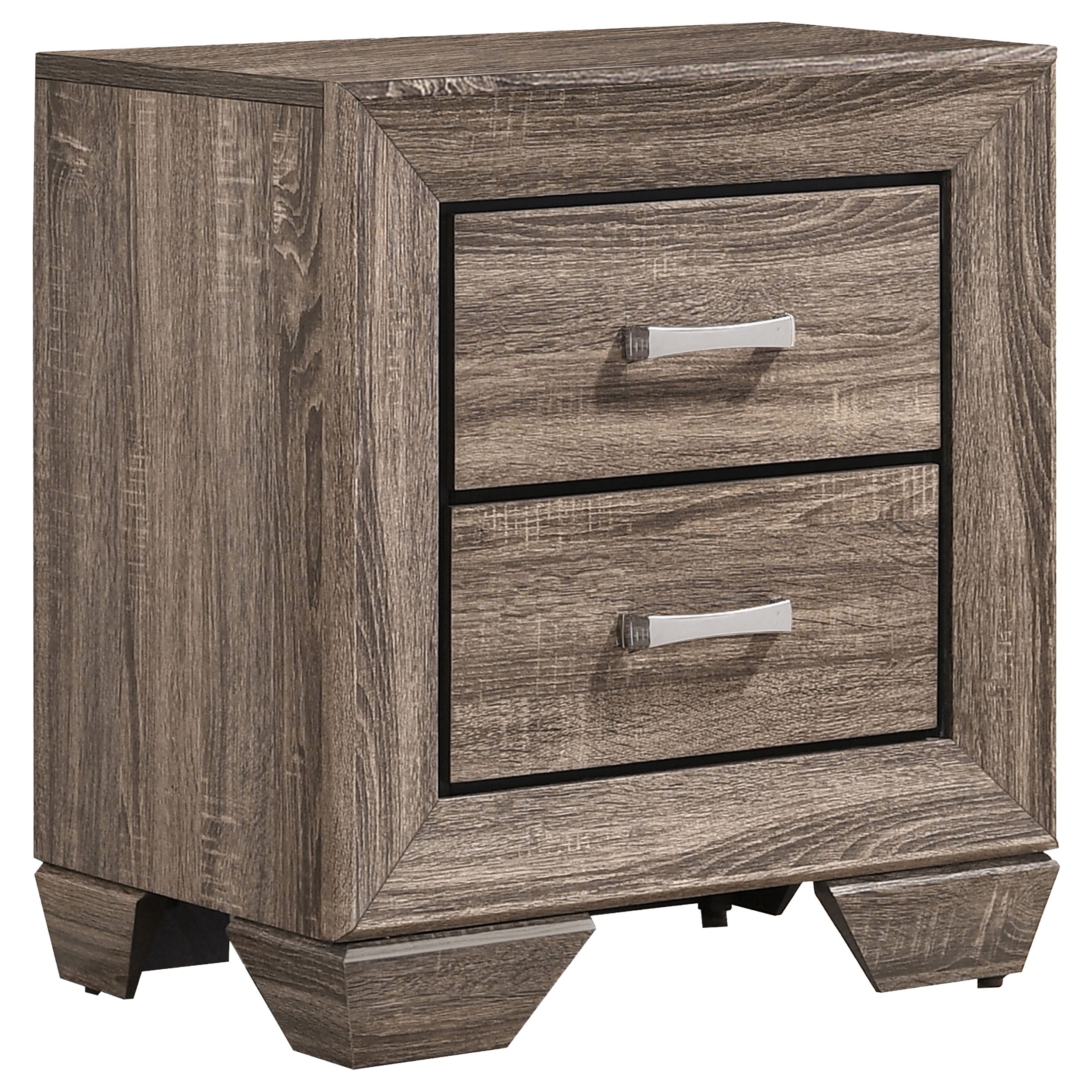 Kauffman 2-drawer Nightstand Washed Taupe-CoasterEveryday