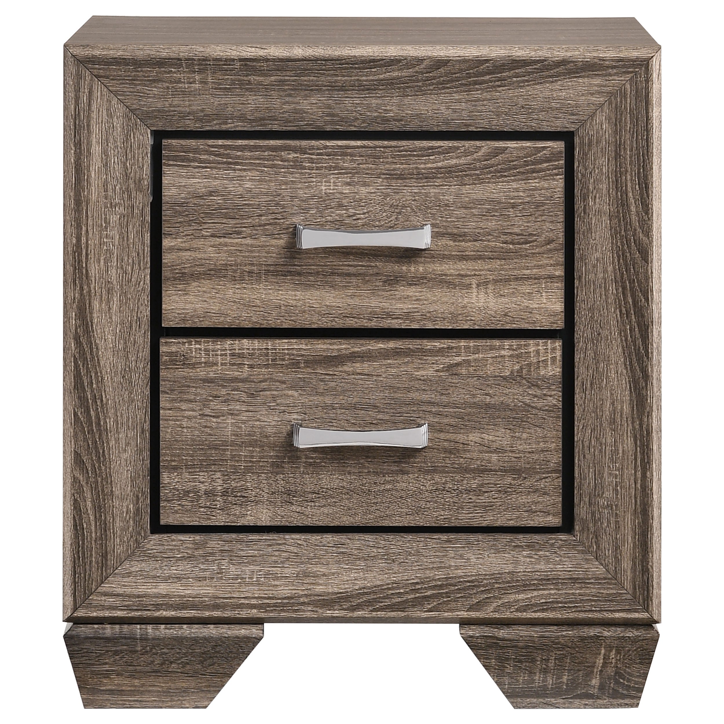 Kauffman 2-drawer Nightstand Washed Taupe-CoasterEveryday