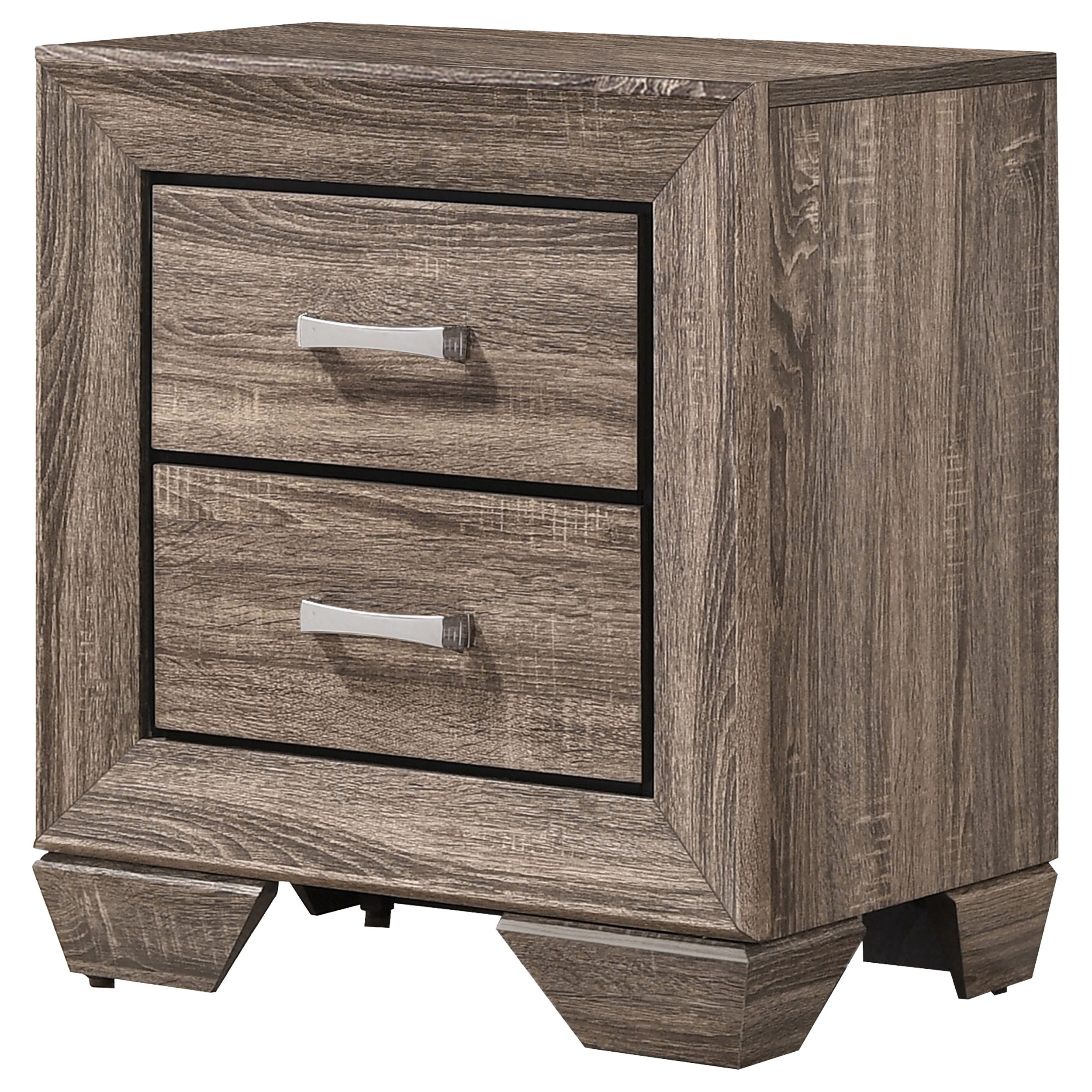 Kauffman 2-drawer Nightstand Washed Taupe-CoasterEveryday