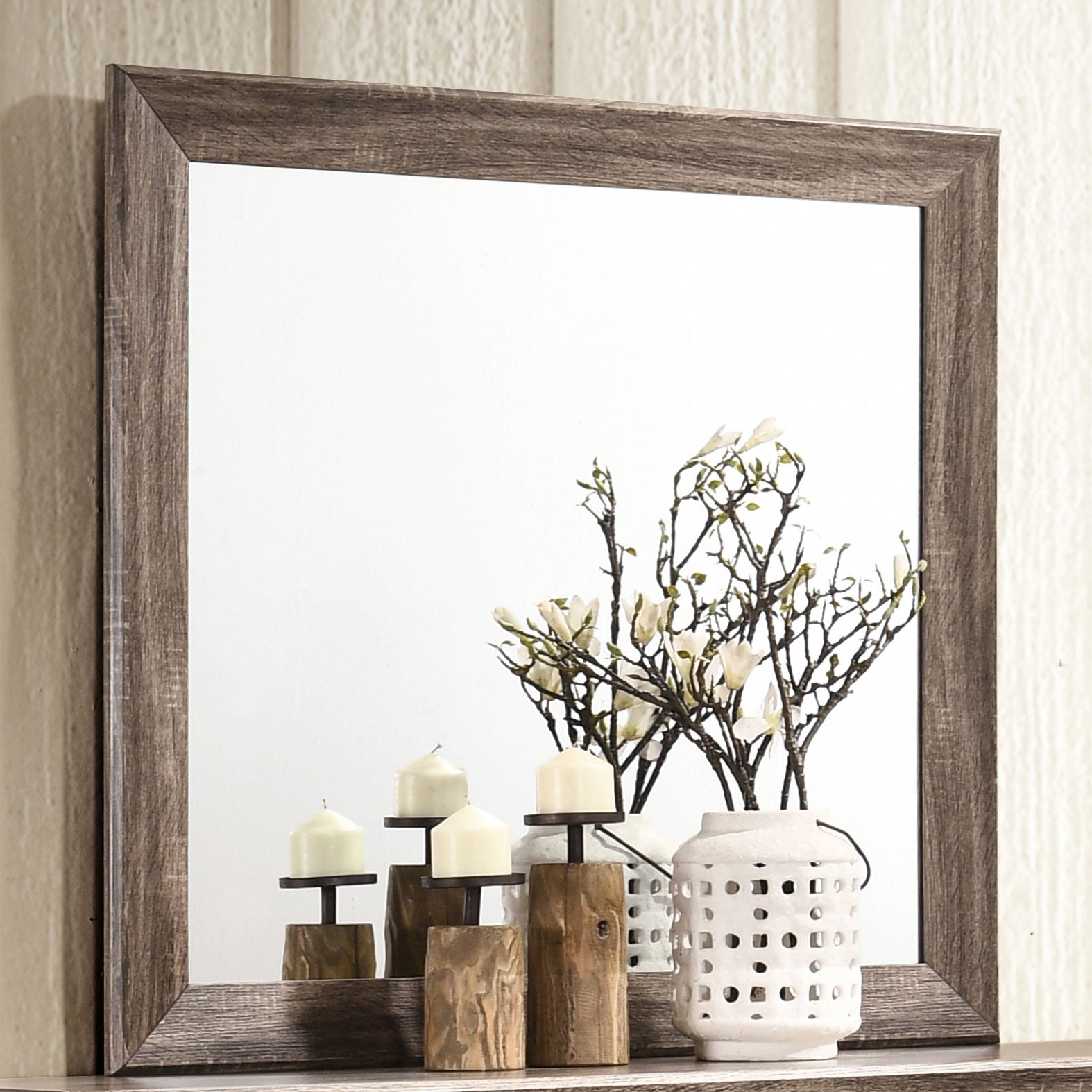 Kauffman Dresser Mirror Washed Taupe-CoasterEveryday