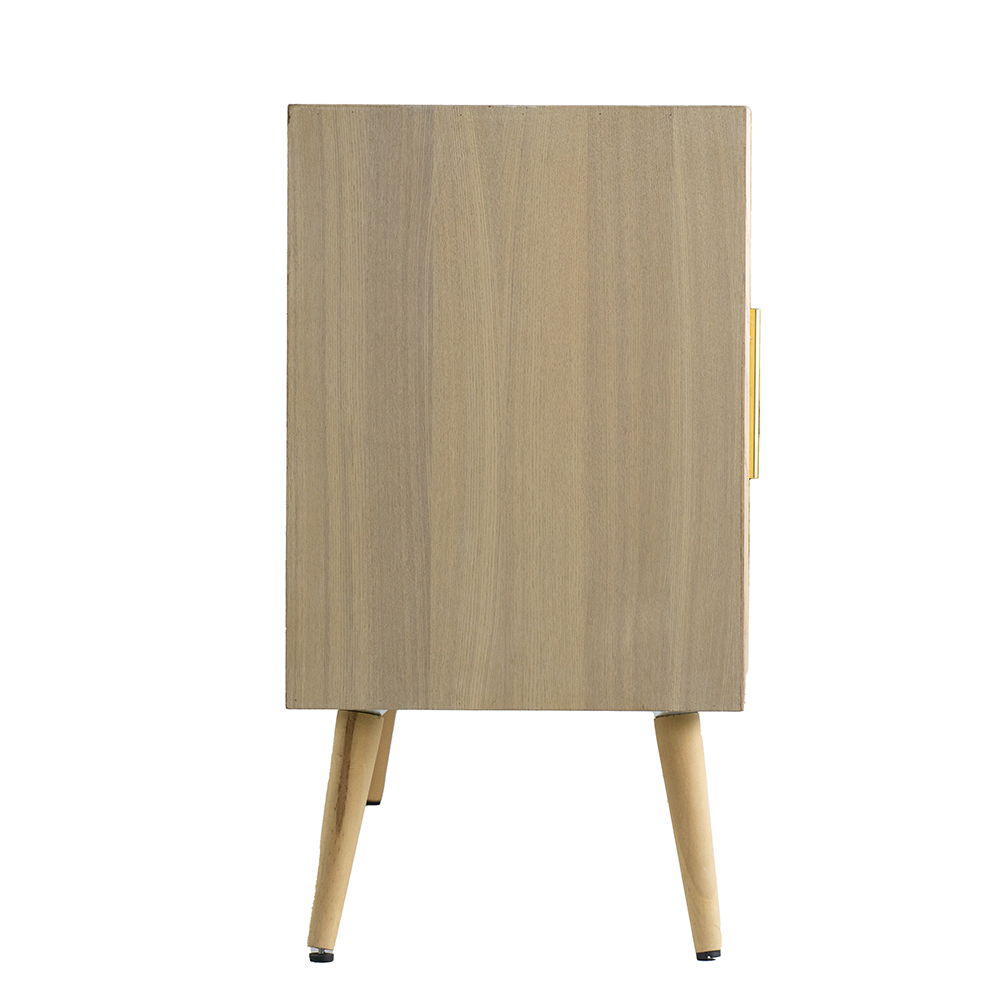 Wooden Accent TV Cabinet With 3 Doors - Brown - Best Buy Furniture