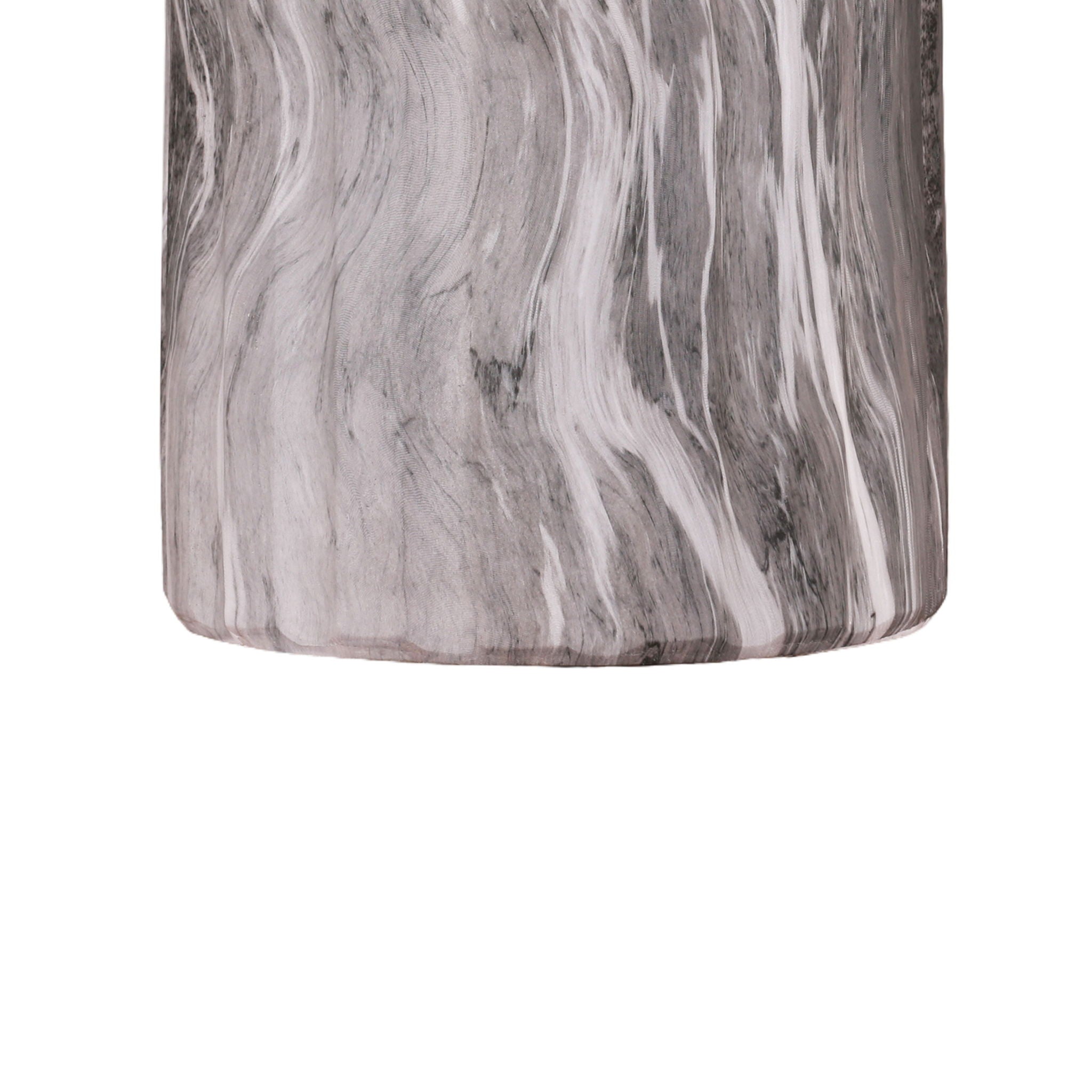 Round Geometric Outdoor End Table - Marble