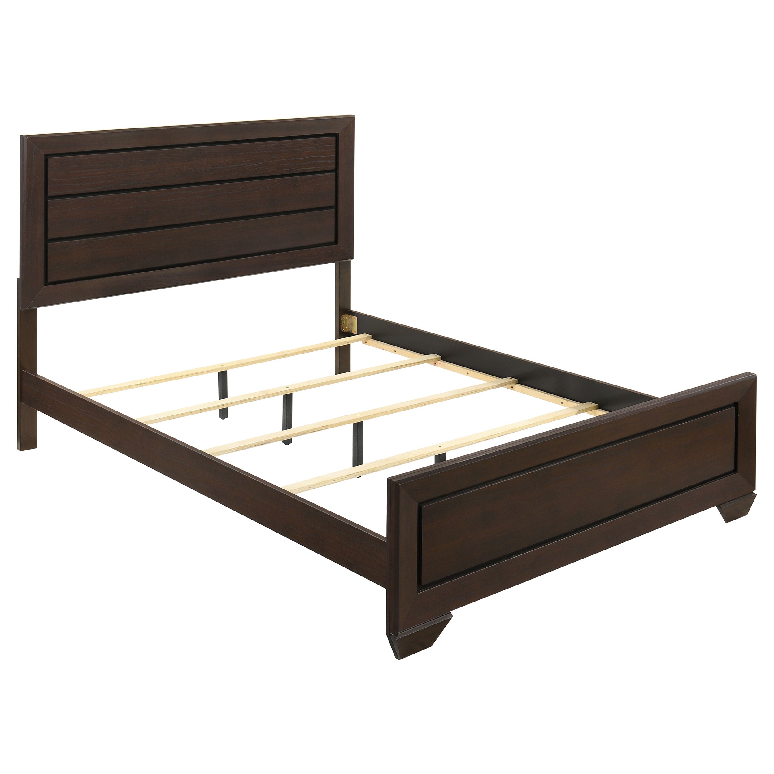Kauffman Wood Queen Panel Bed Dark Cocoa-CoasterEveryday