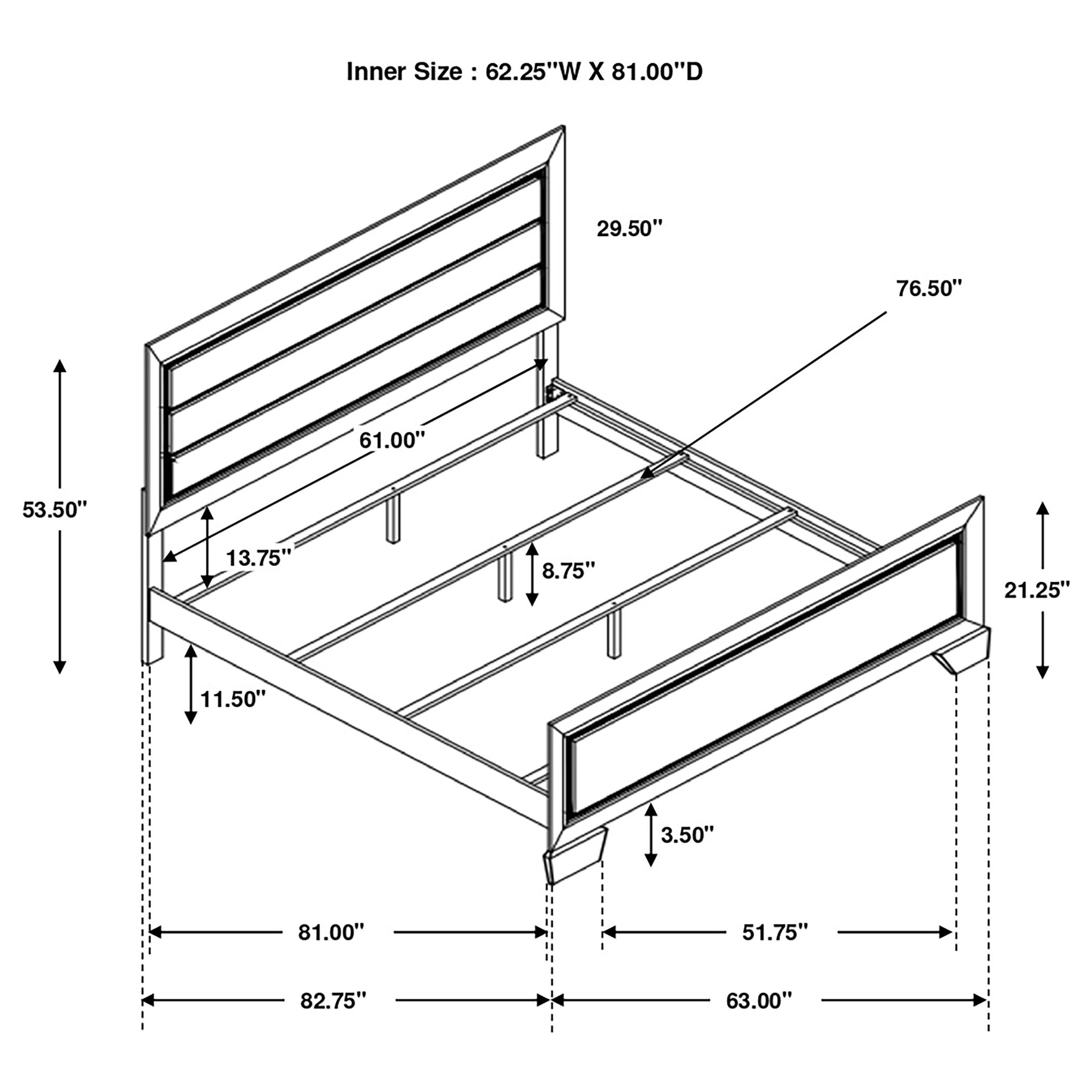 Kauffman Wood Queen Panel Bed Dark Cocoa-CoasterEveryday