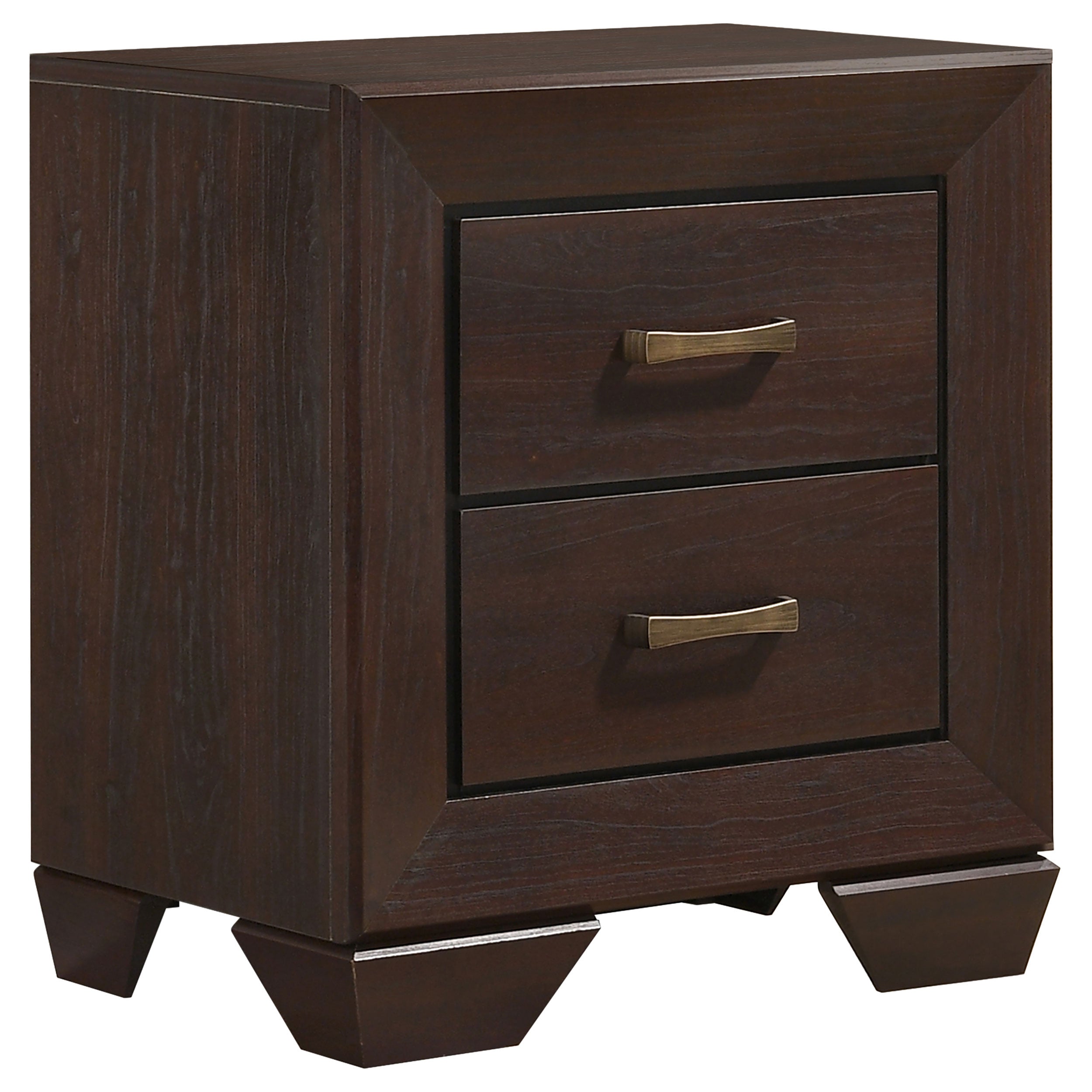 Kauffman 2-drawer Nightstand Dark Cocoa-CoasterEveryday