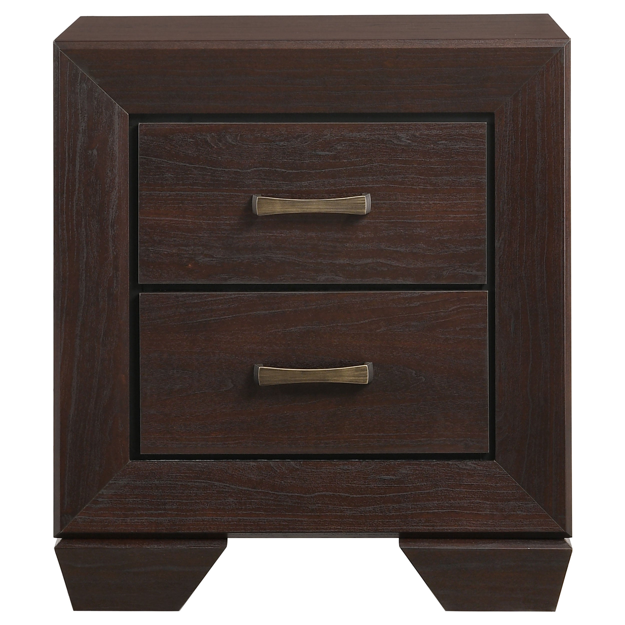 Kauffman 2-drawer Nightstand Dark Cocoa-CoasterEveryday