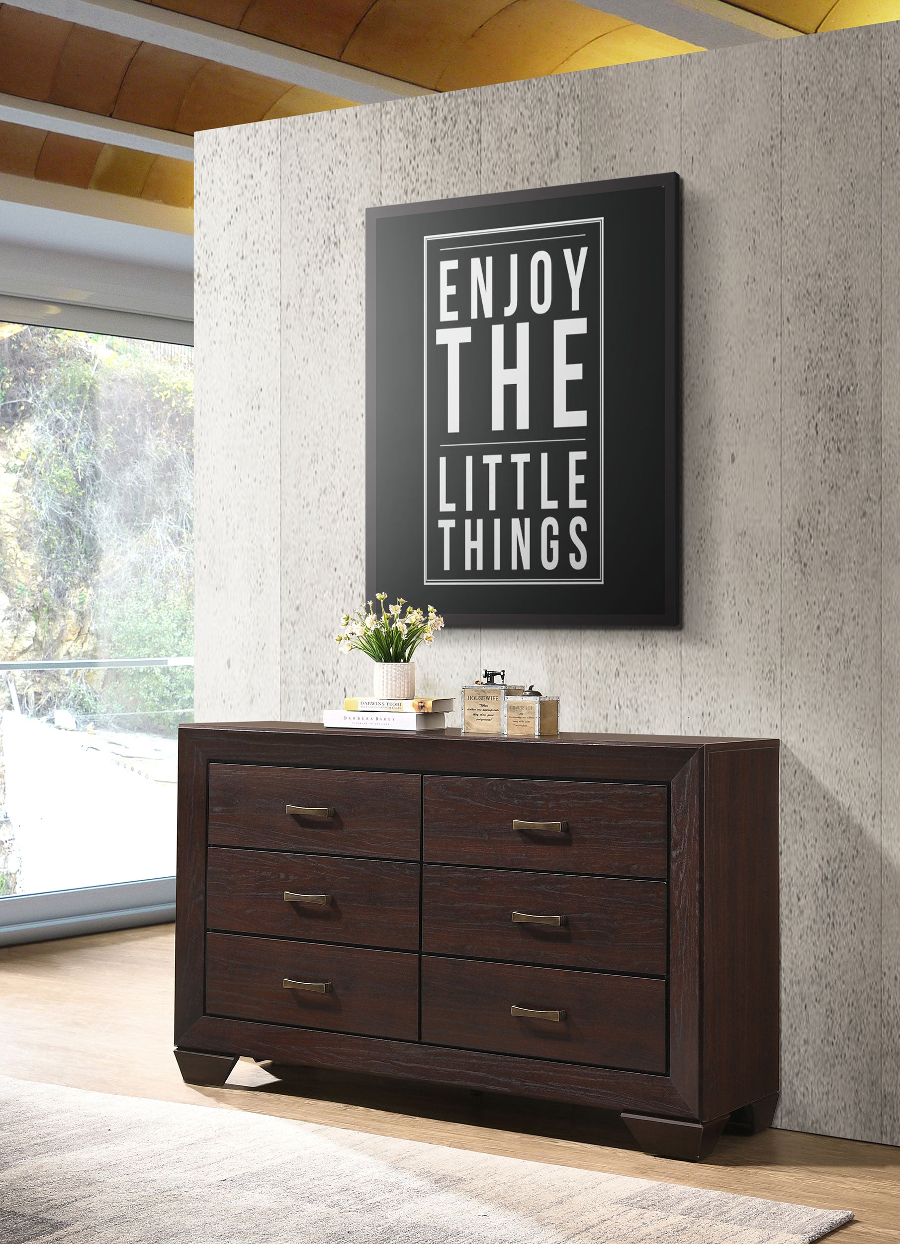 Kauffman 6-drawer Dresser Dark Cocoa-CoasterEveryday