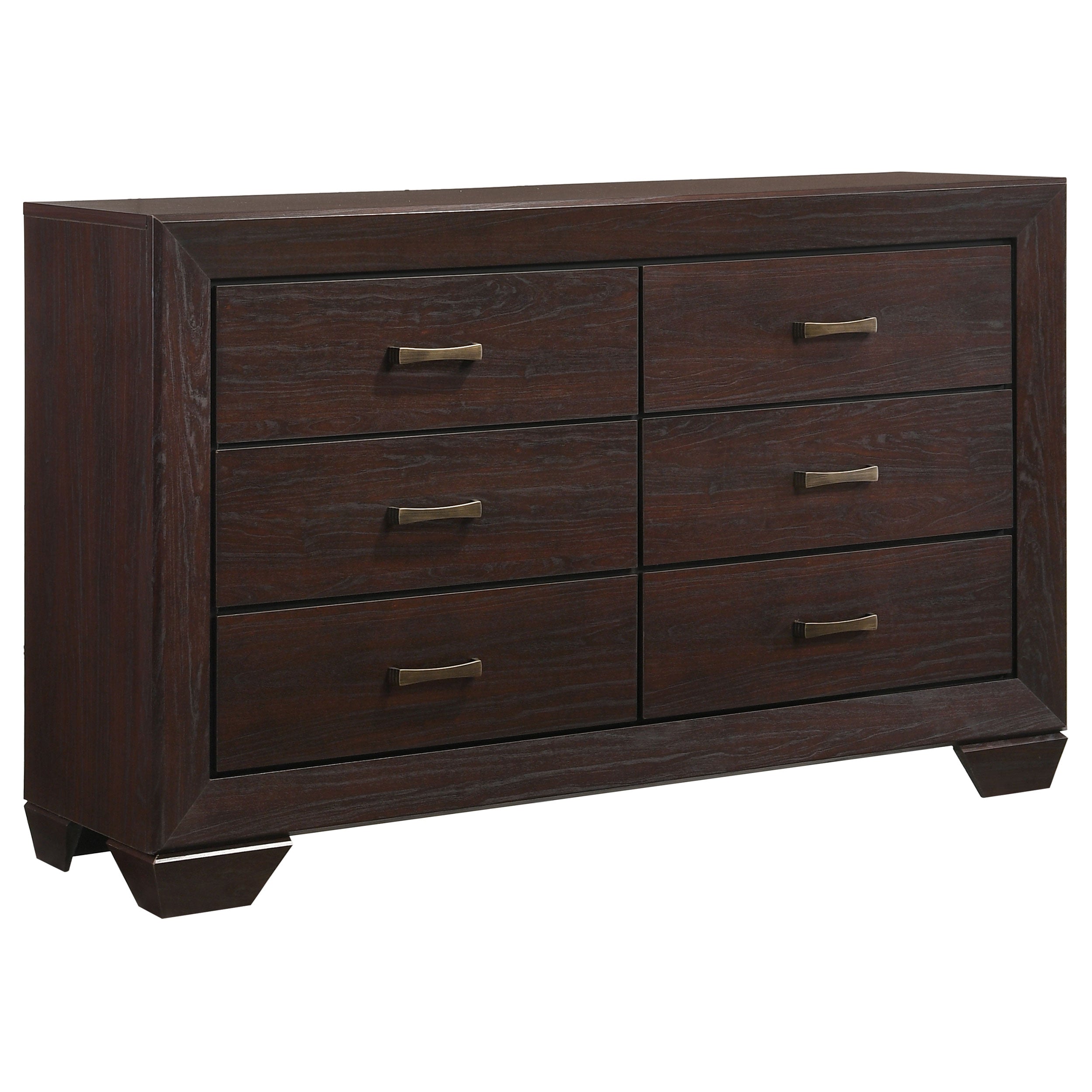 Kauffman 6-drawer Dresser Dark Cocoa-CoasterEveryday