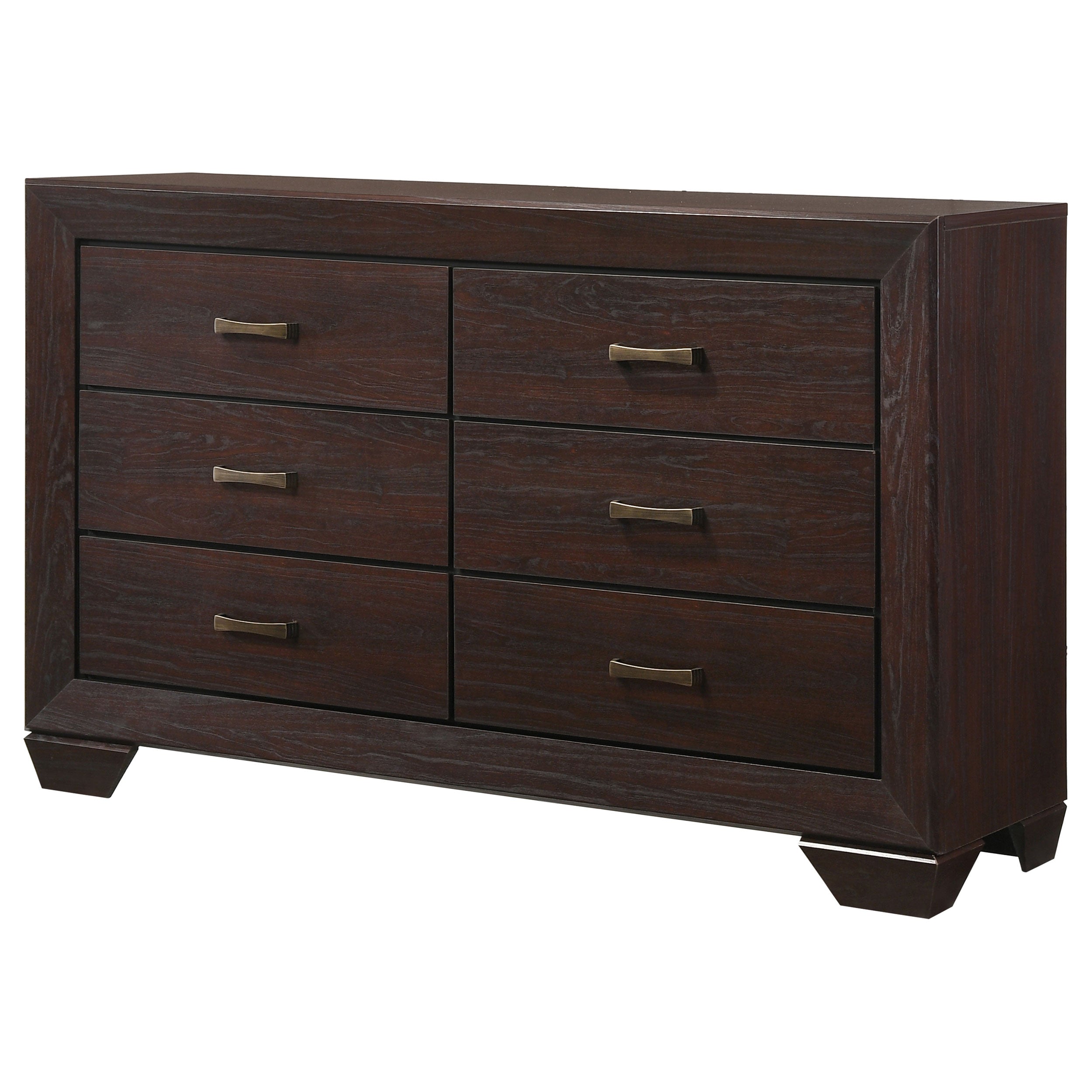 Kauffman 6-drawer Dresser Dark Cocoa-CoasterEveryday