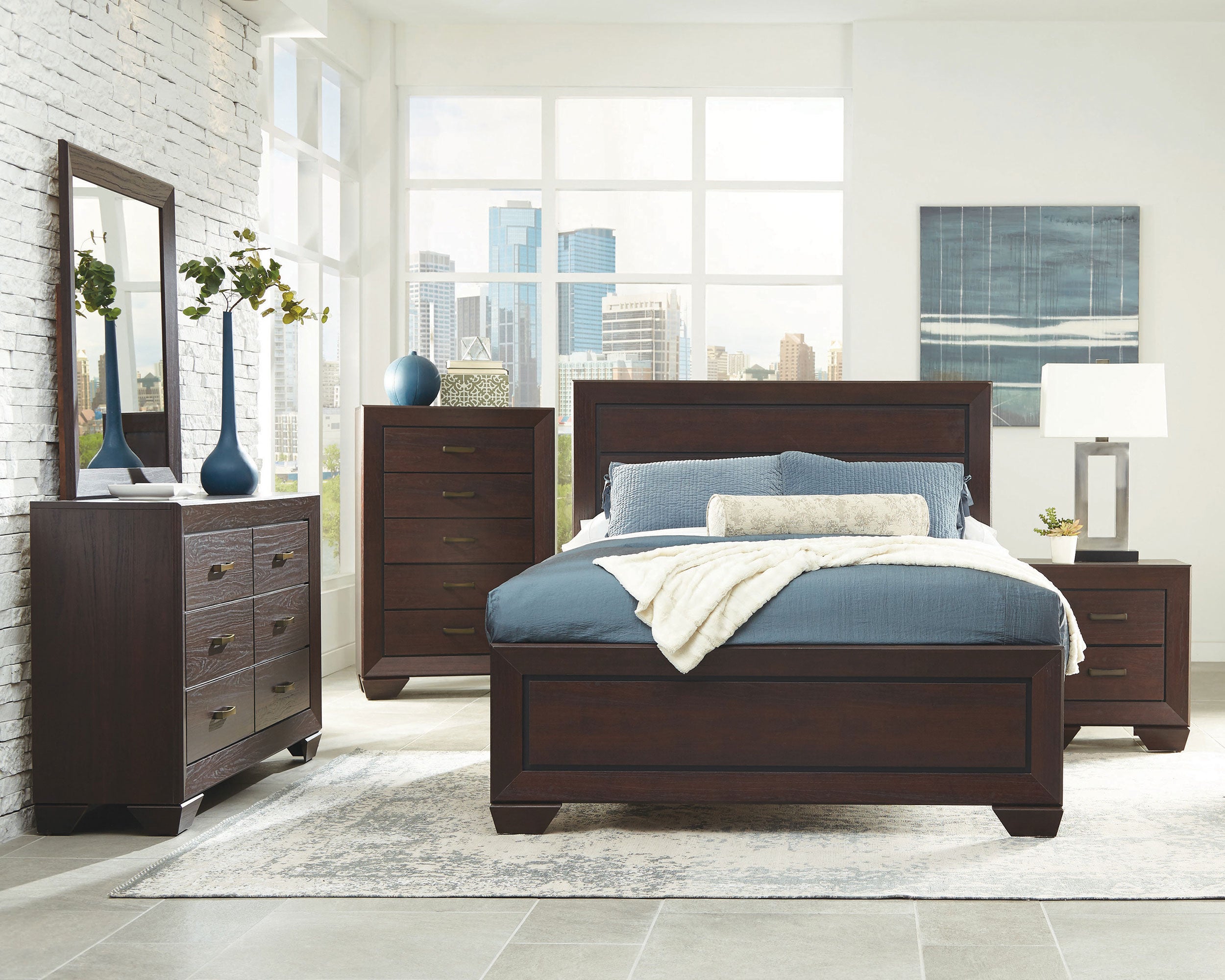 Kauffman 6-drawer Dresser Dark Cocoa-CoasterEveryday