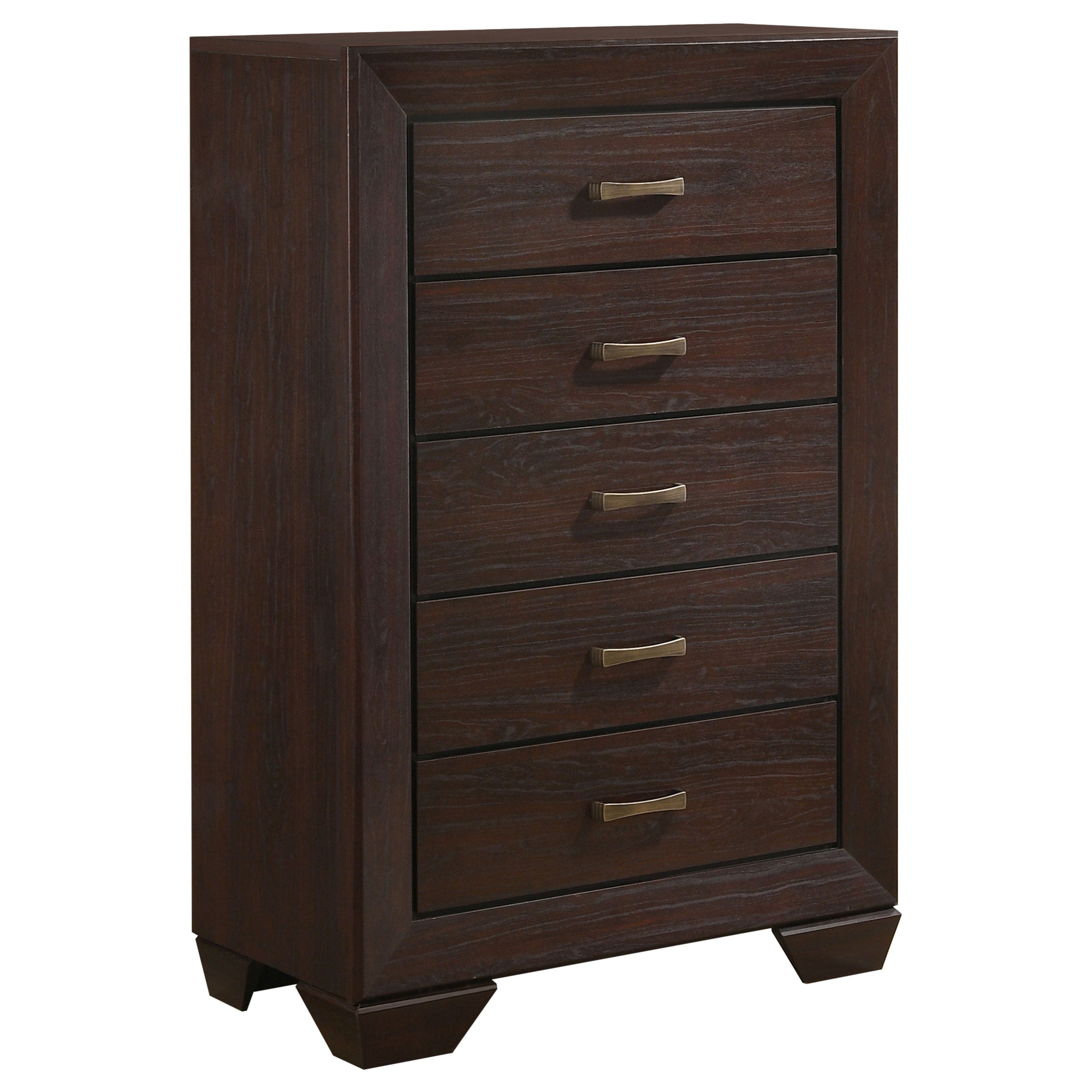 Kauffman 5-drawer Bedroom Chest Dark Cocoa-CoasterEveryday