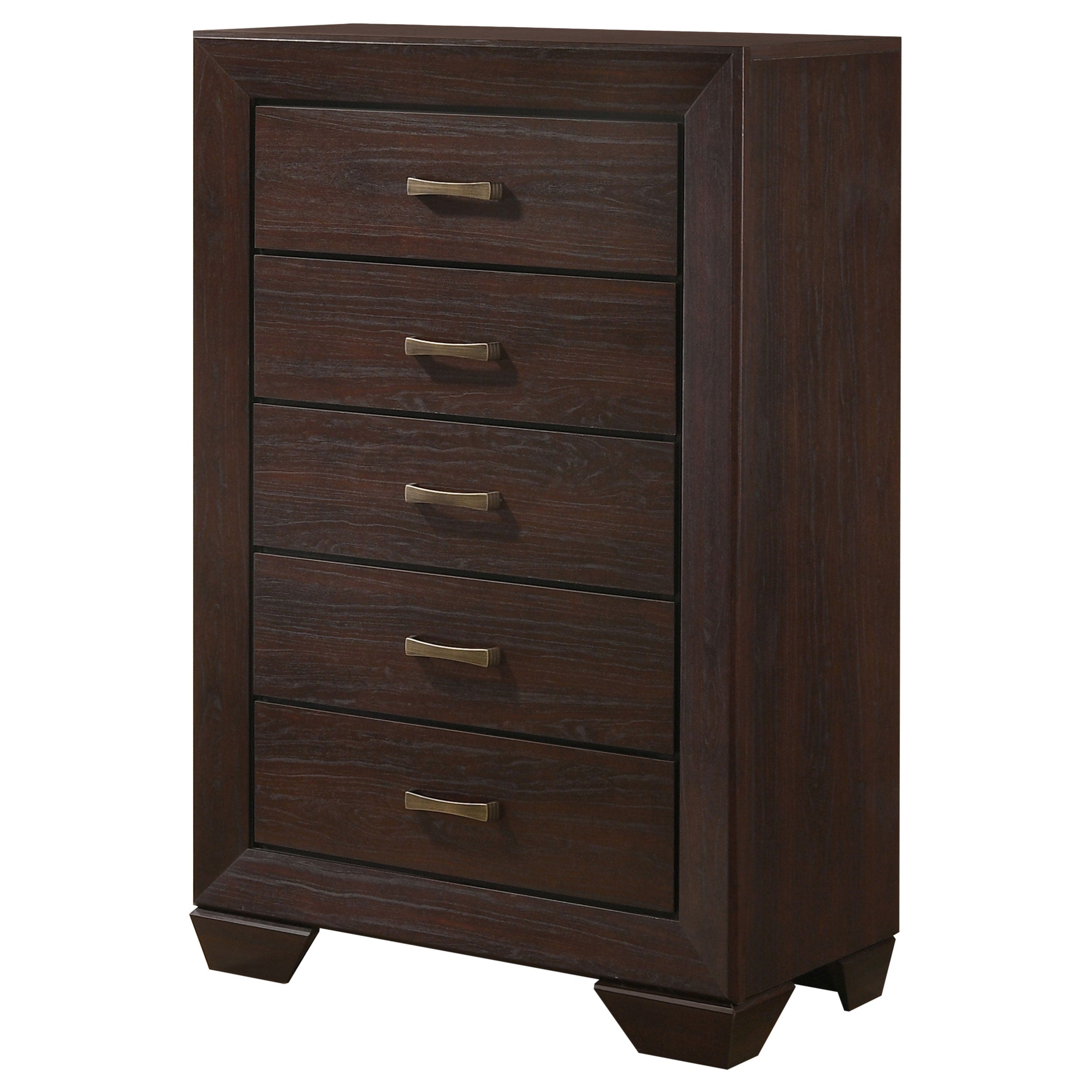 Kauffman 5-drawer Bedroom Chest Dark Cocoa-CoasterEveryday
