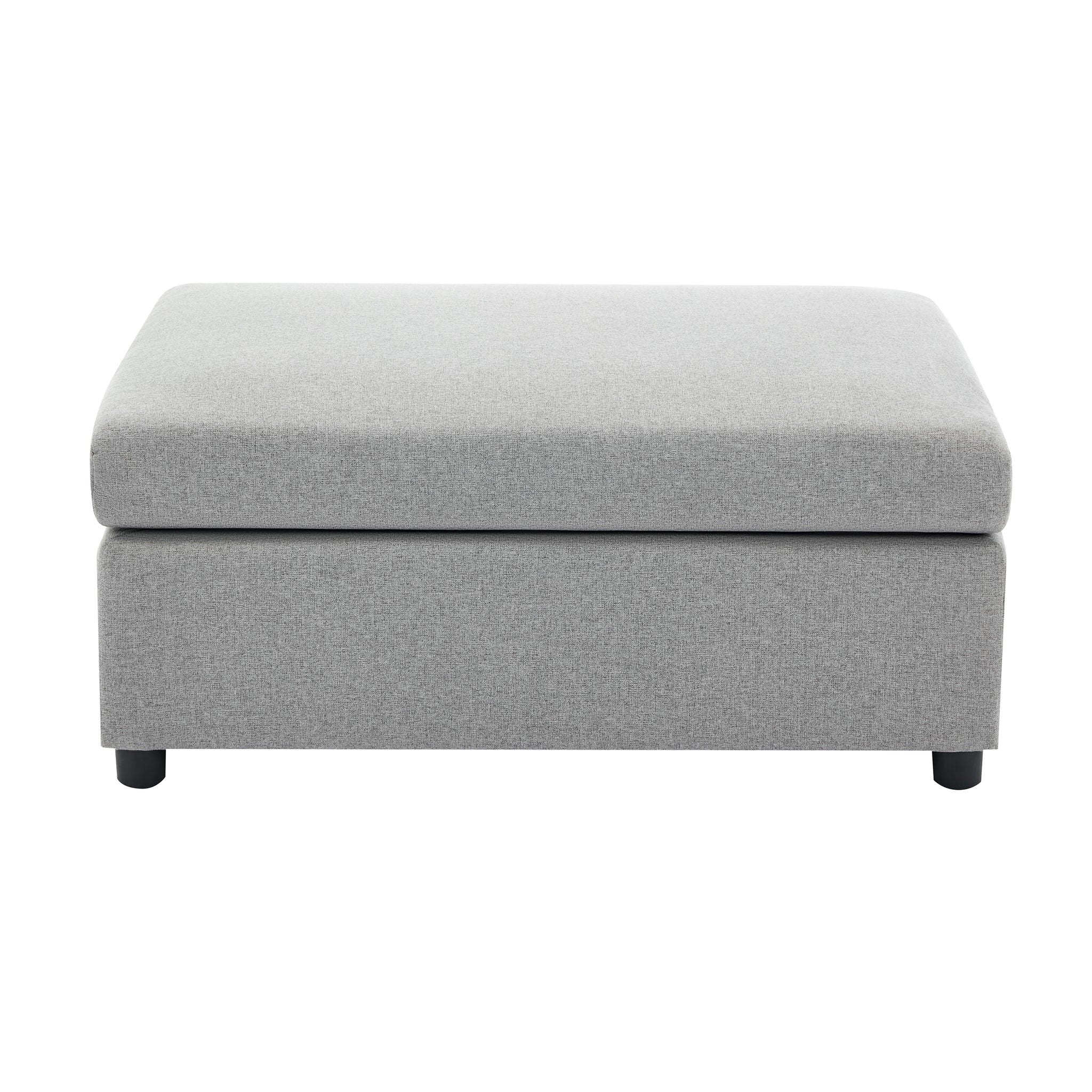Wide Modern Oversized Armchair With Ottoman Stool, Single Sofa With Lumbar Support, Accent Chair