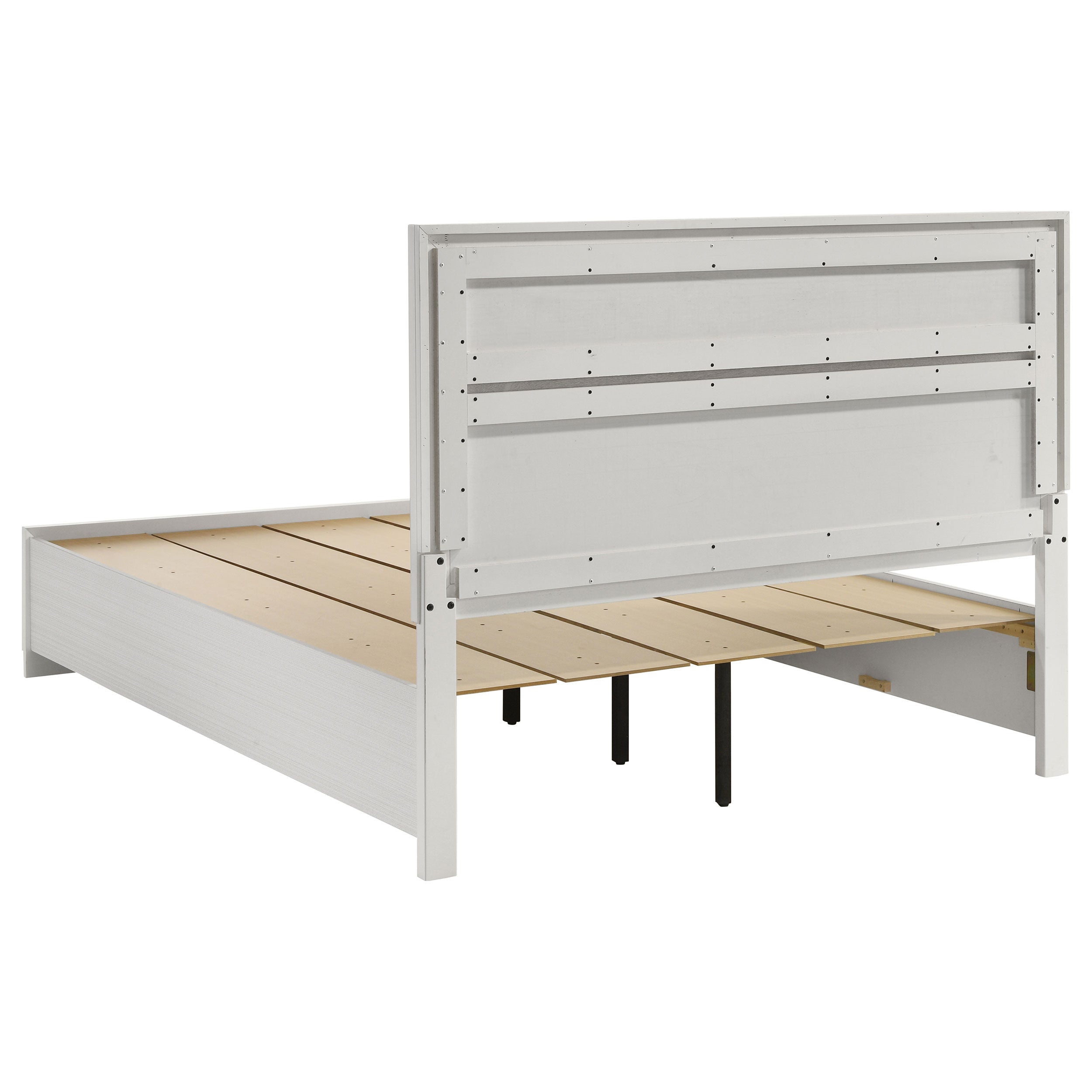 Miranda 51-inch Wood Queen Storage Panel Bed White-CoasterEveryday