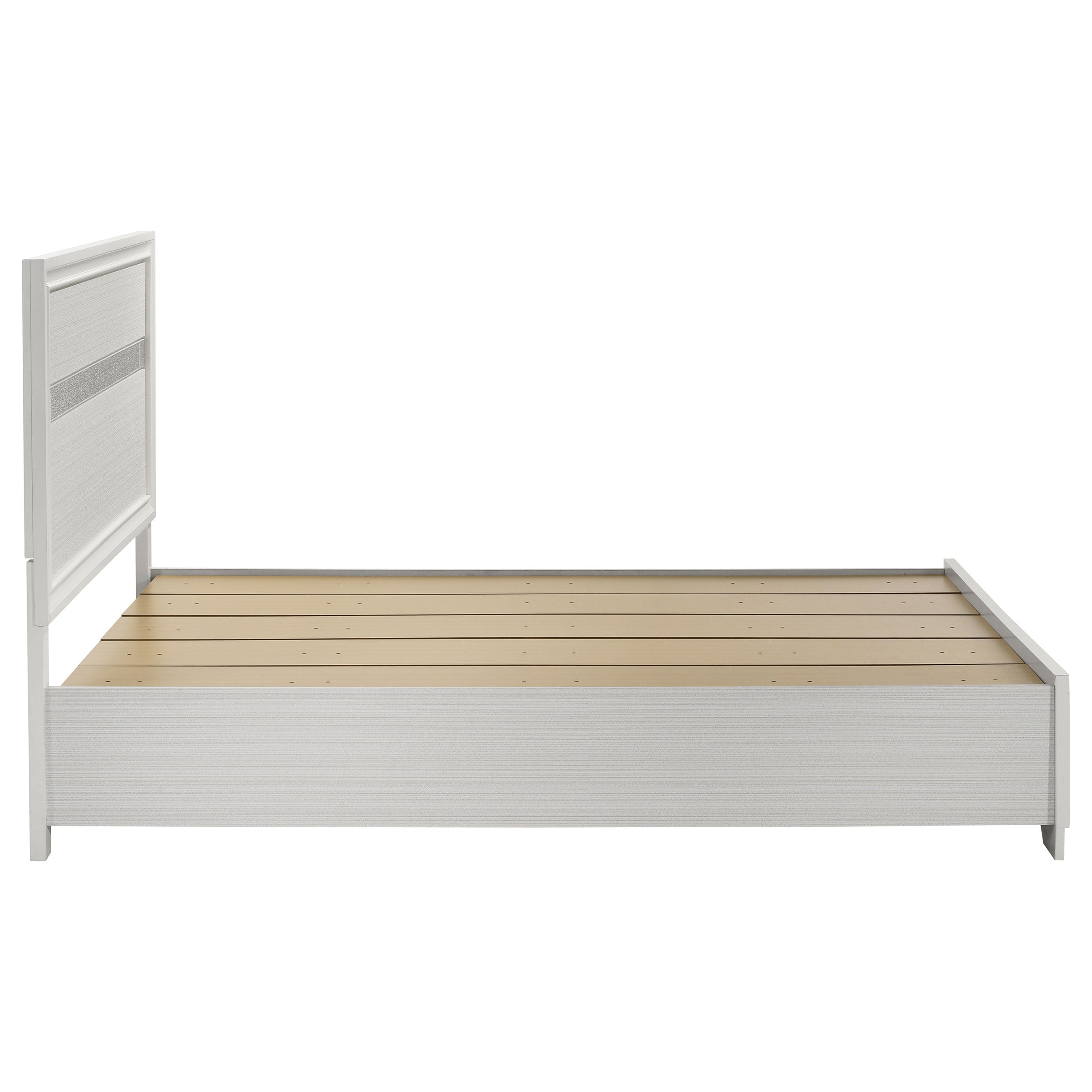 Miranda 51-inch Wood Queen Storage Panel Bed White-CoasterEveryday