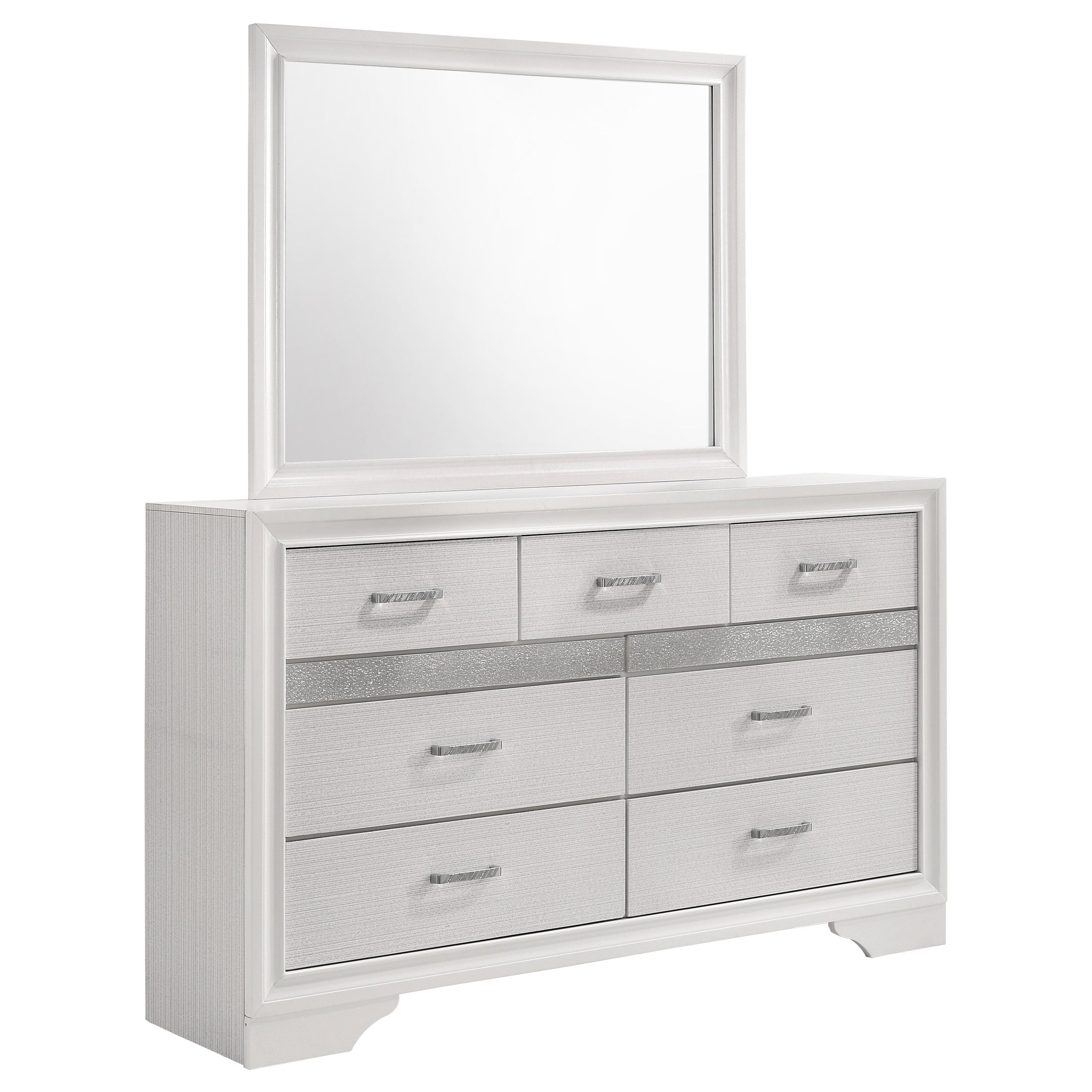 Miranda 7-drawer Dresser with Mirror White-CoasterEveryday