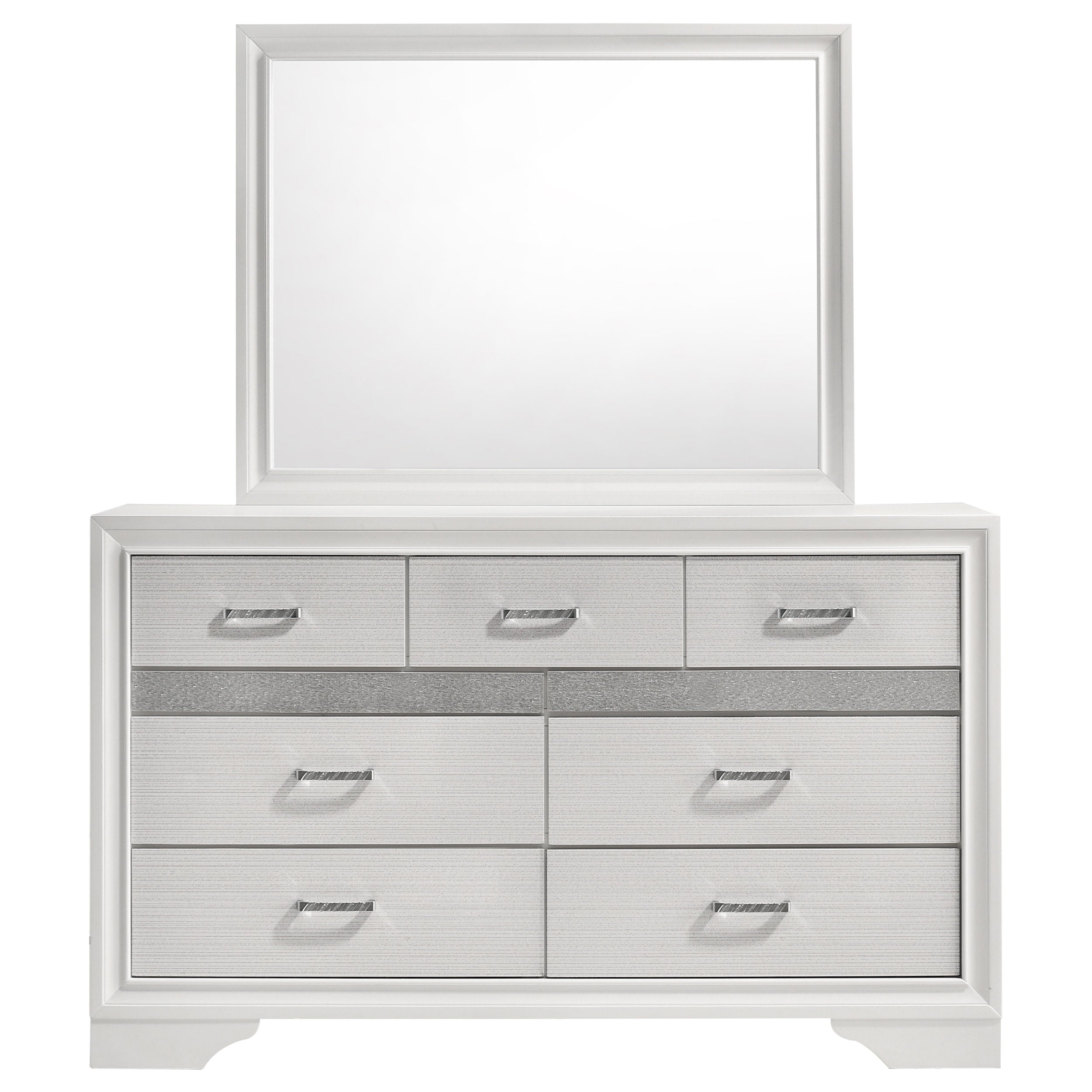 Miranda 7-drawer Dresser with Mirror White-CoasterEveryday