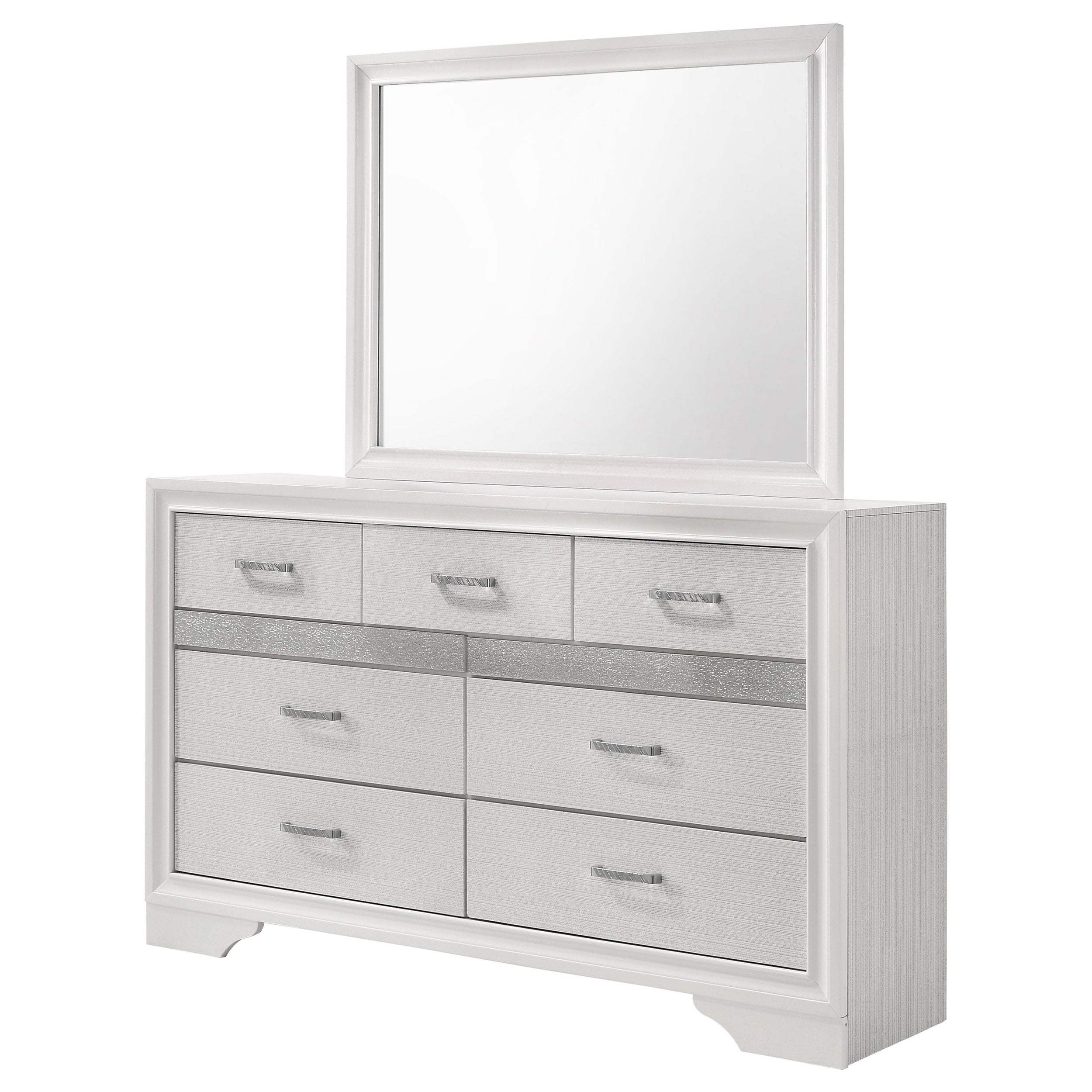 Miranda 7-drawer Dresser with Mirror White-CoasterEveryday