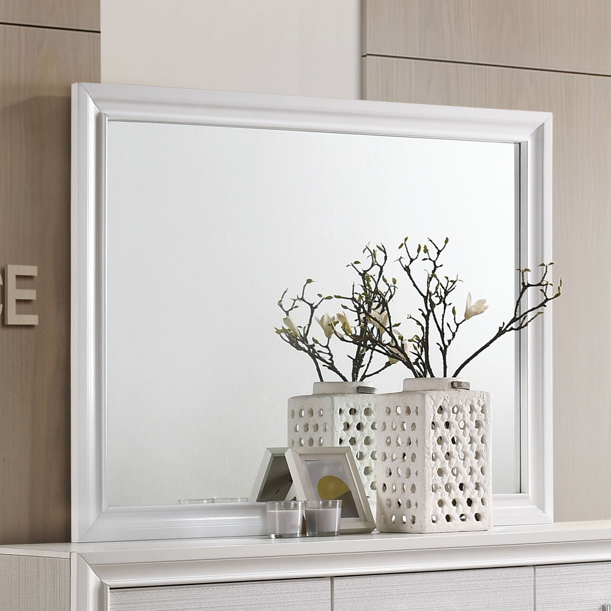 Miranda Dresser Mirror White-CoasterEveryday