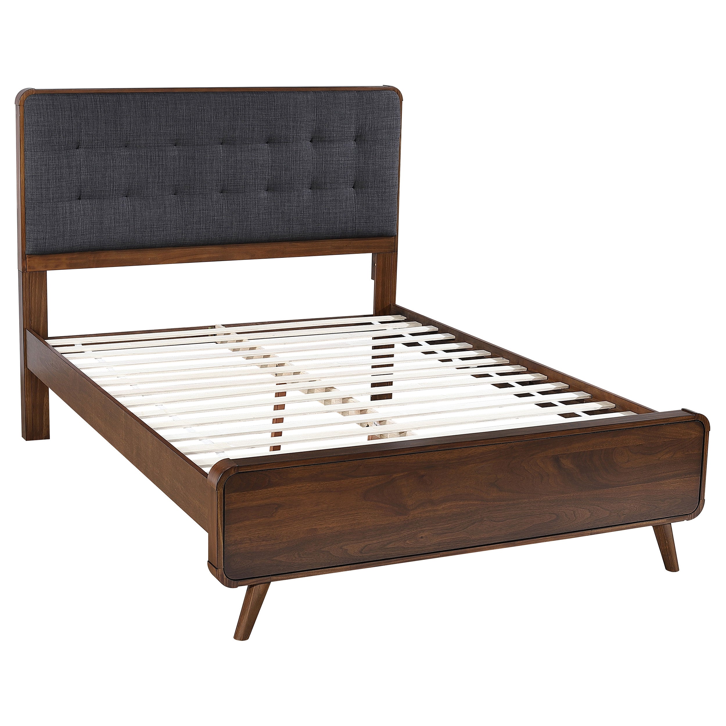 Robyn Wood Full Platform Bed Dark Walnut-